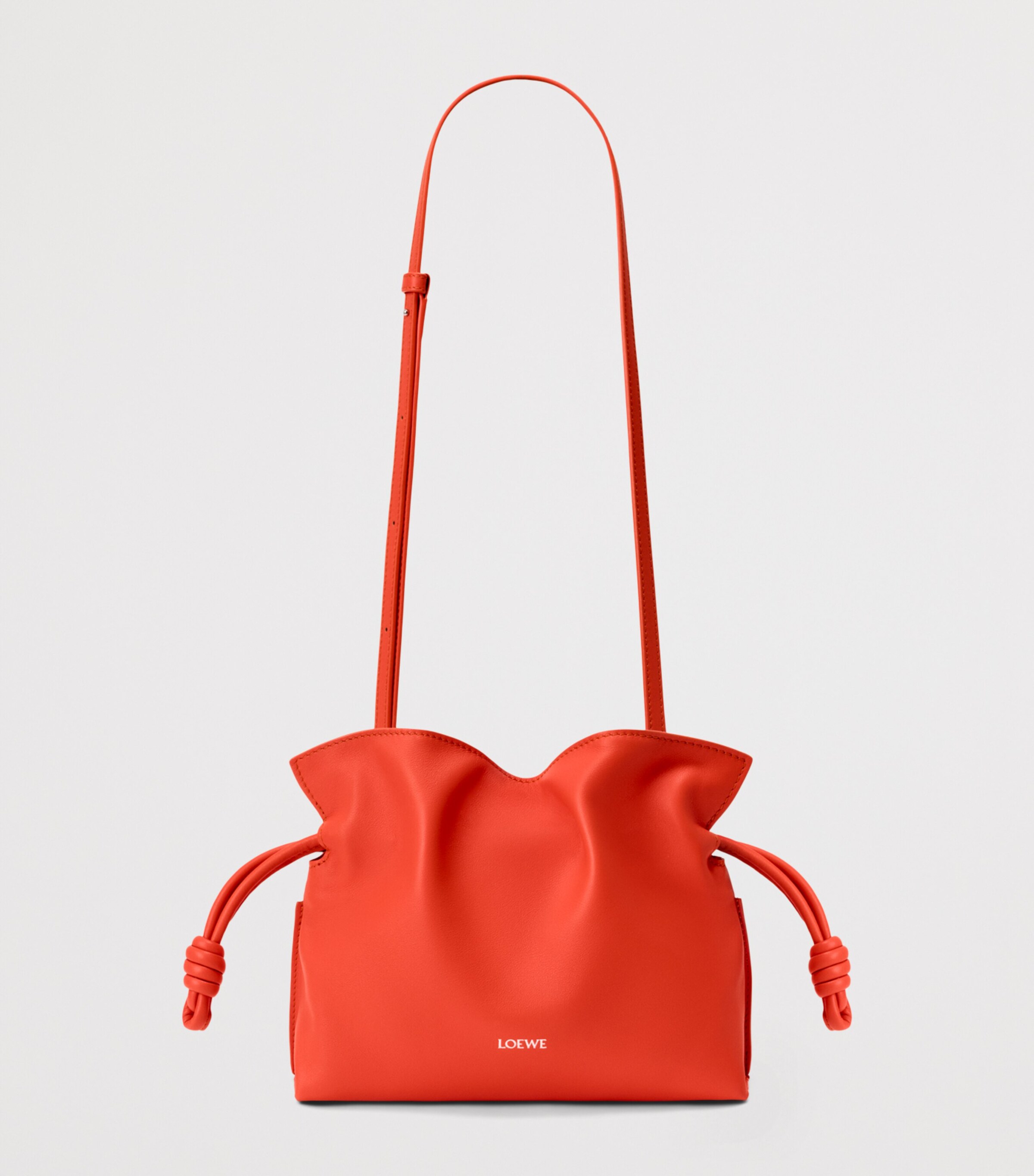 LOEWE Mini Leather Flamenco Clutch Bag Sunrise Orange Image 4