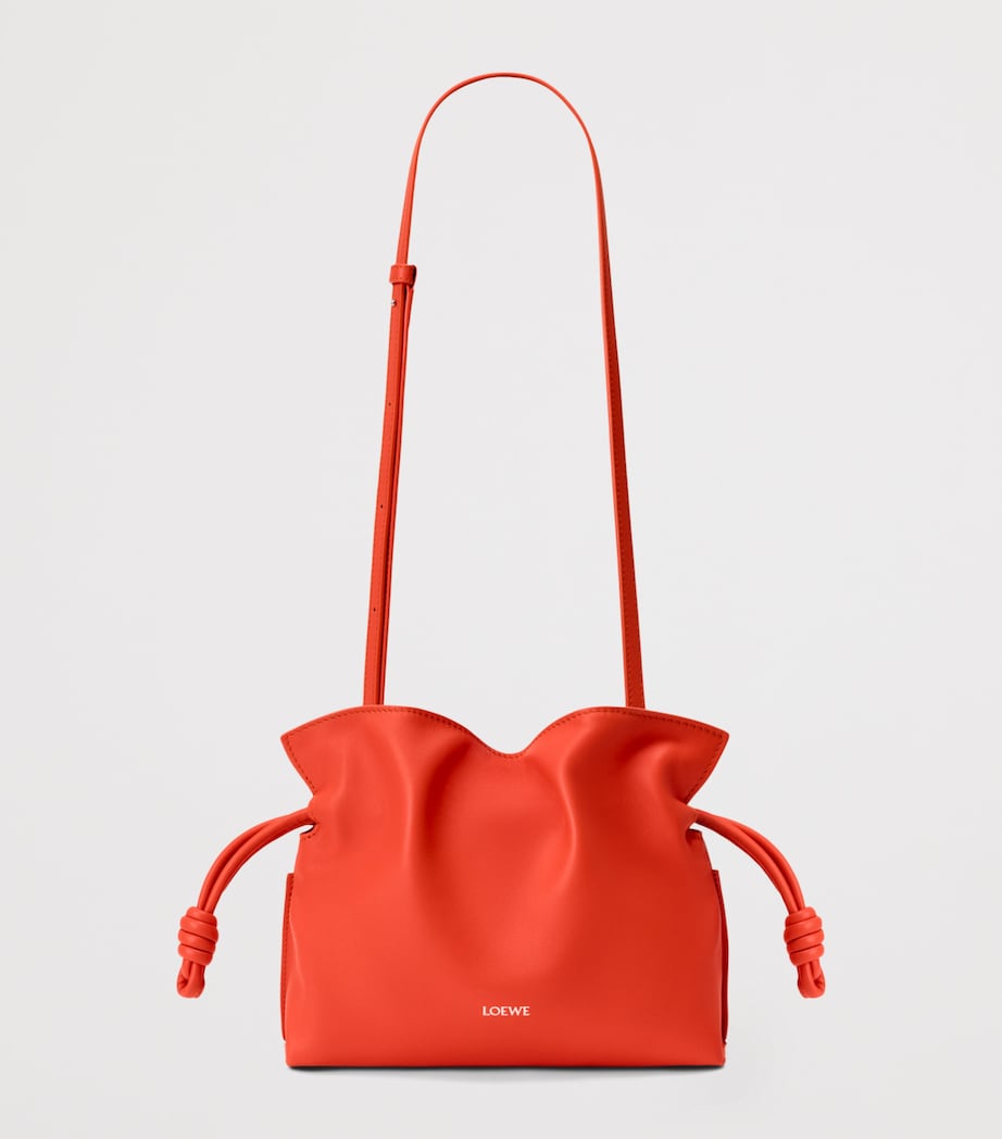 LOEWE Mini Leather Flamenco Clutch Bag Sunrise Orange Image 4