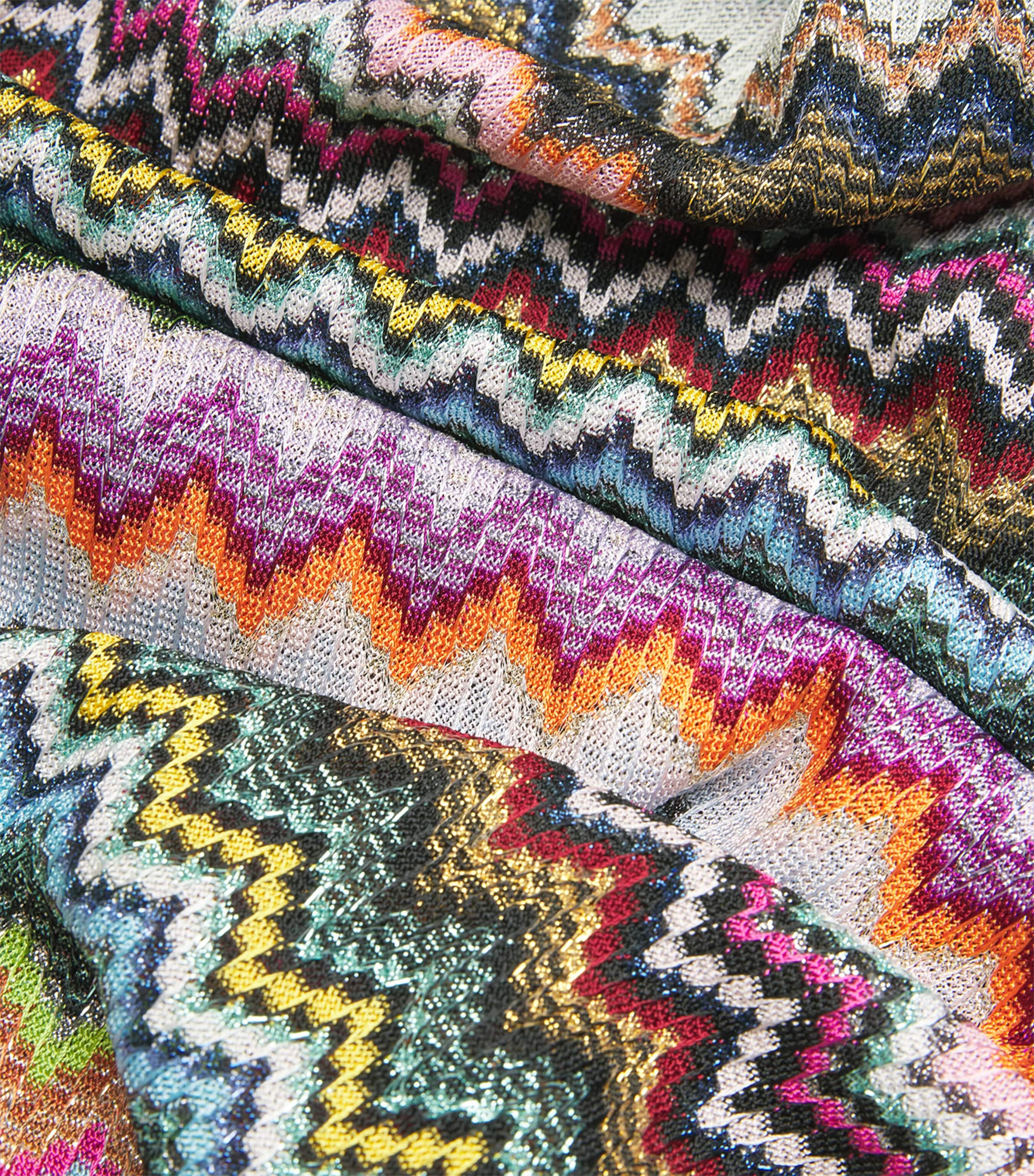 Zigzag Cut-Out Midi Dress SM9YJMULTI DARK BASE Image 5