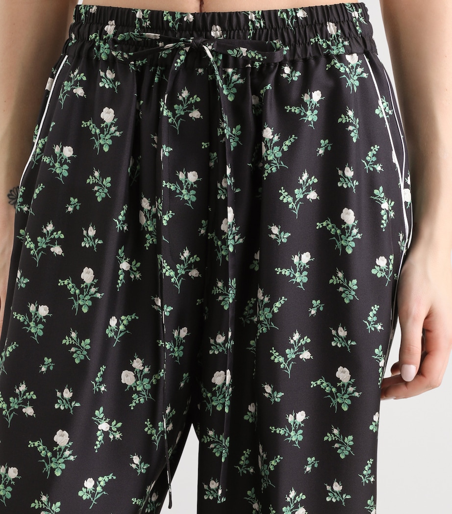 Dolce&Gabbana Womens Silk Floral Pyjama Trousers Ros/mugh Bco F Image 6