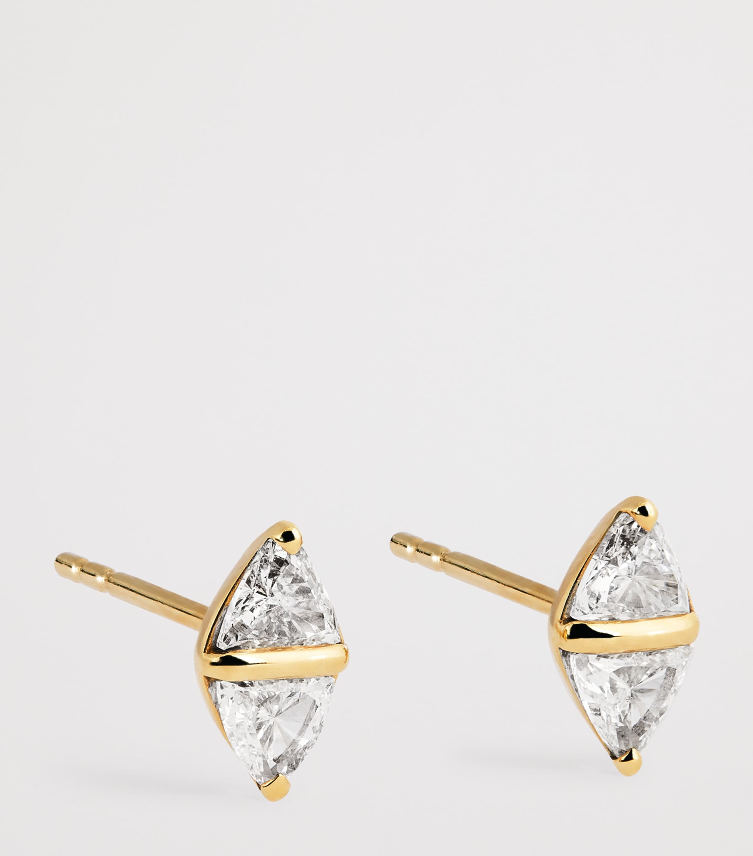 Yellow Gold and Diamond Tilly Stud Earrings YELLOW GOLD Image 3