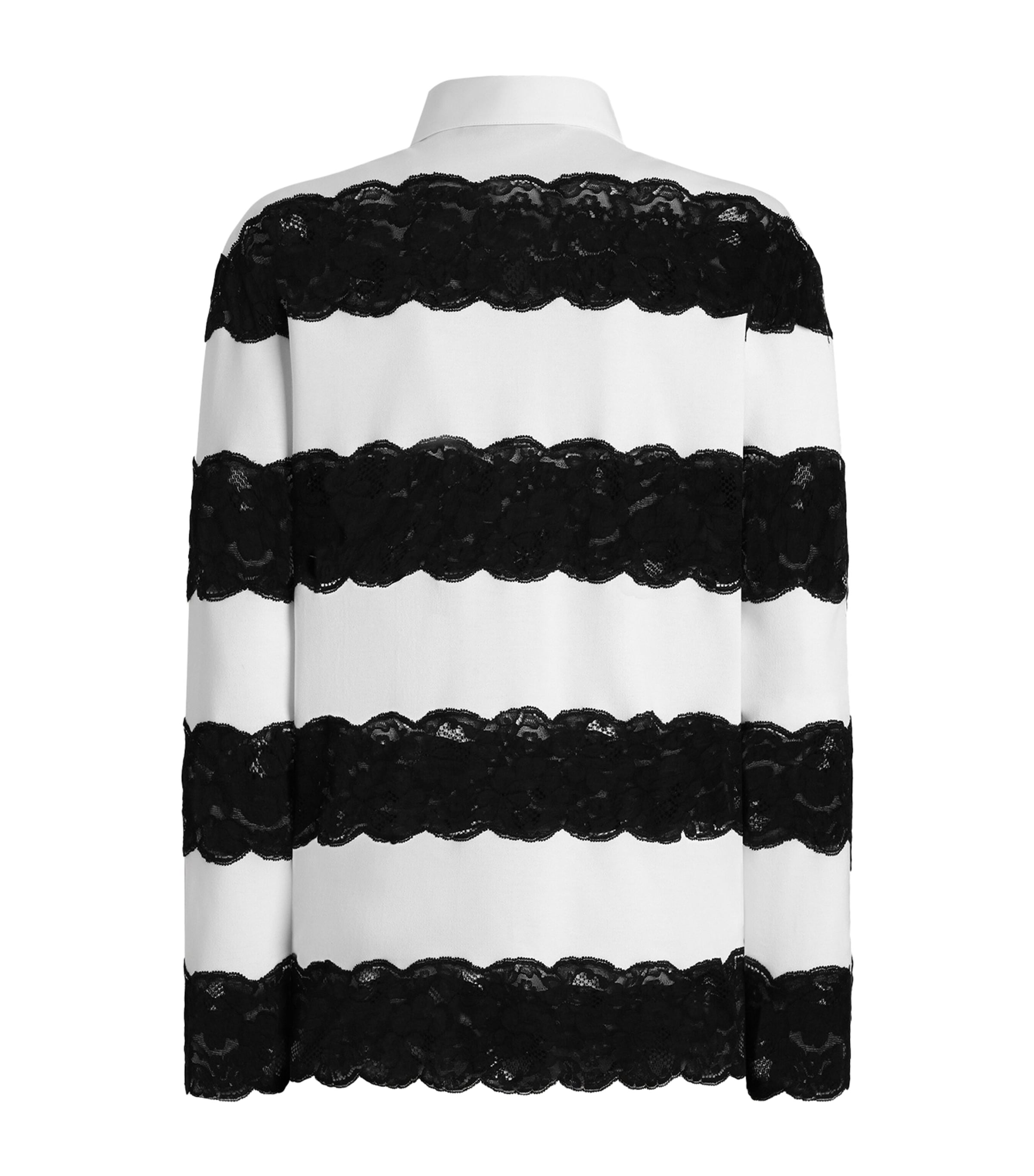 Dolce&Gabbana Womens Lace-Trim Polo Shirt Embr Image 2