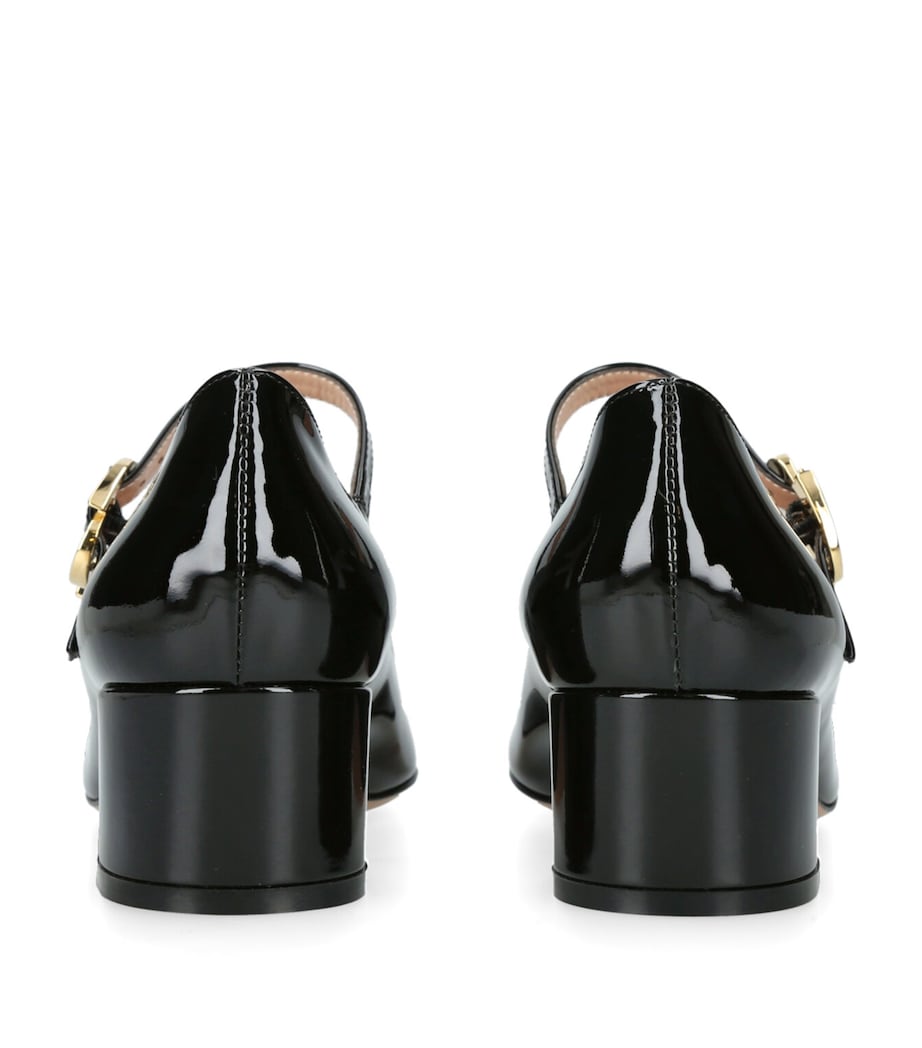 Leather Mary Court Shoes 45 BLACK Image 2