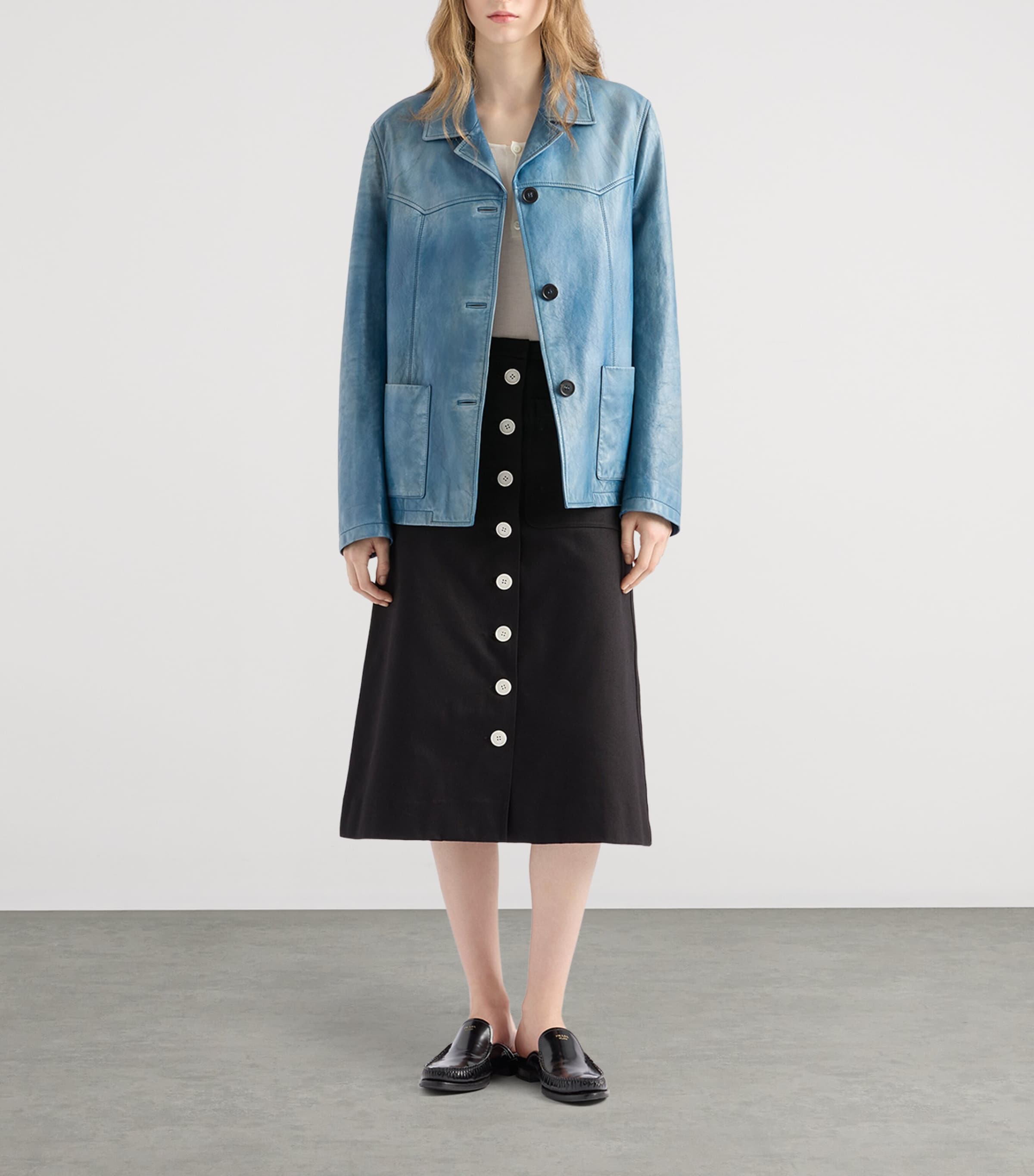 Prada Womens Nappa Leather Jacket Image 2