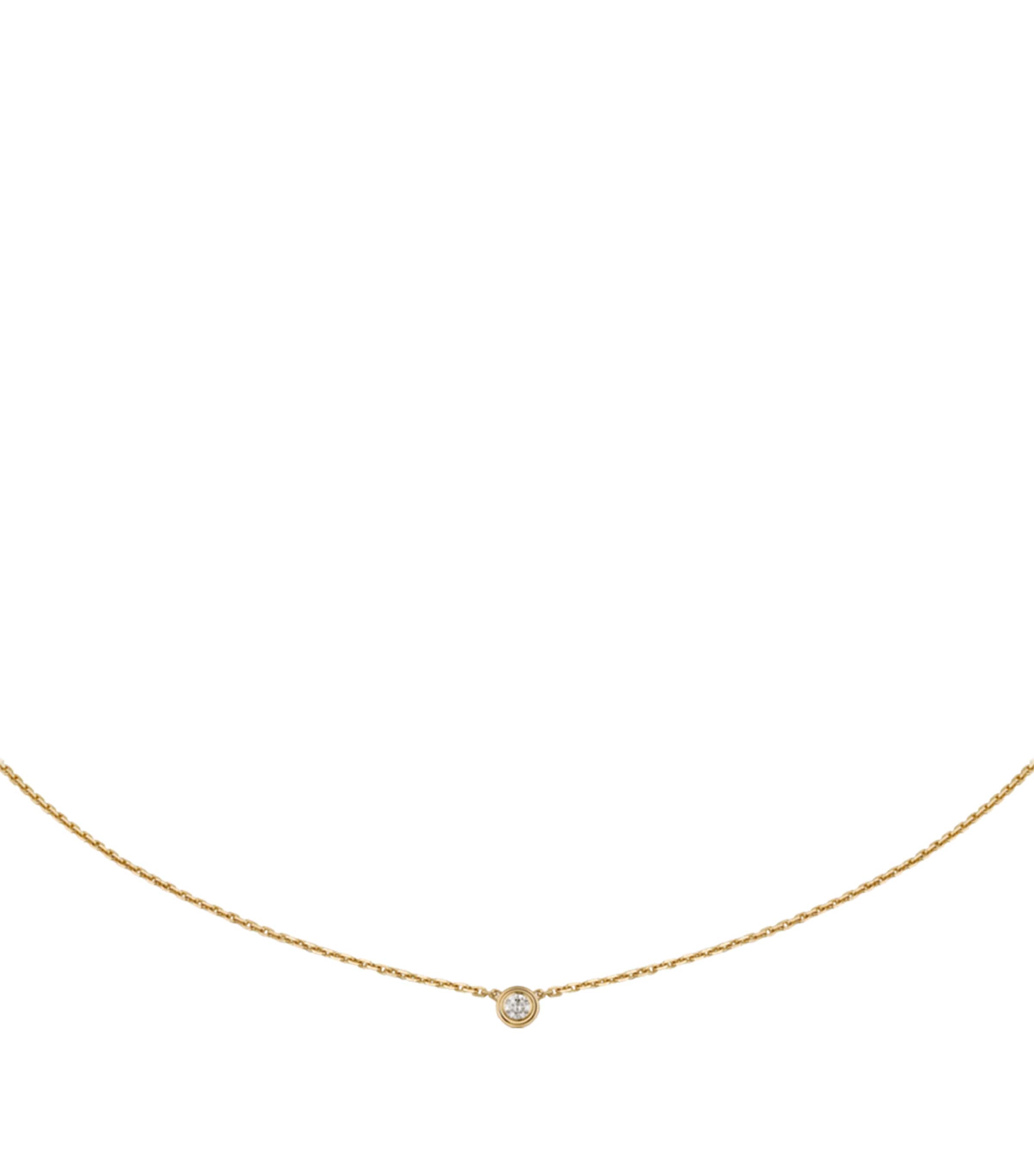 Extra-Small Yellow Gold and Diamond Cartier d'Amour Necklace YELLOW GOLD Image 1