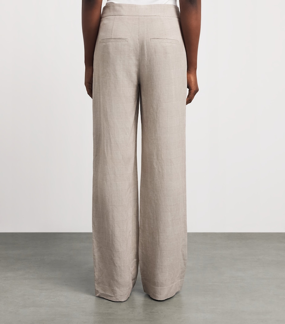 Veronica Beard Womens Plaid Broderick Trousers Acorn/dove Image 5