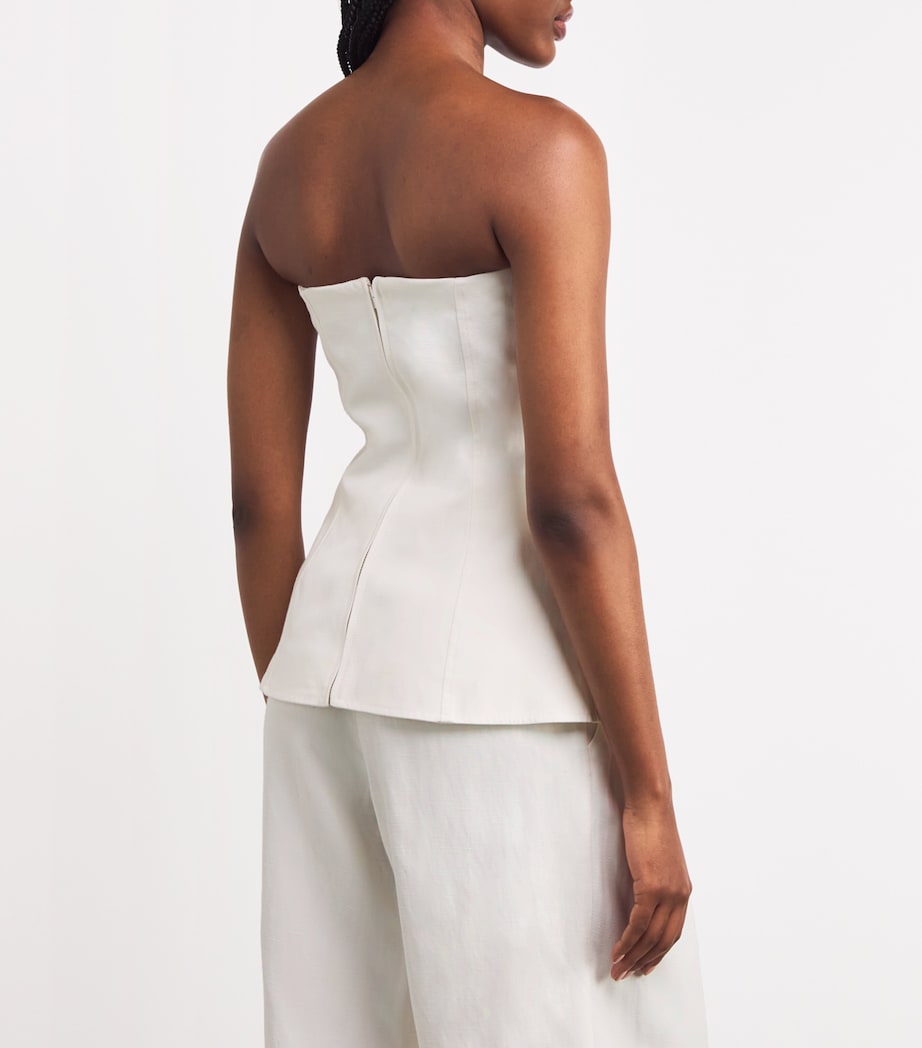 Off-The-Shoulder Bustier Top ECRU Image 4