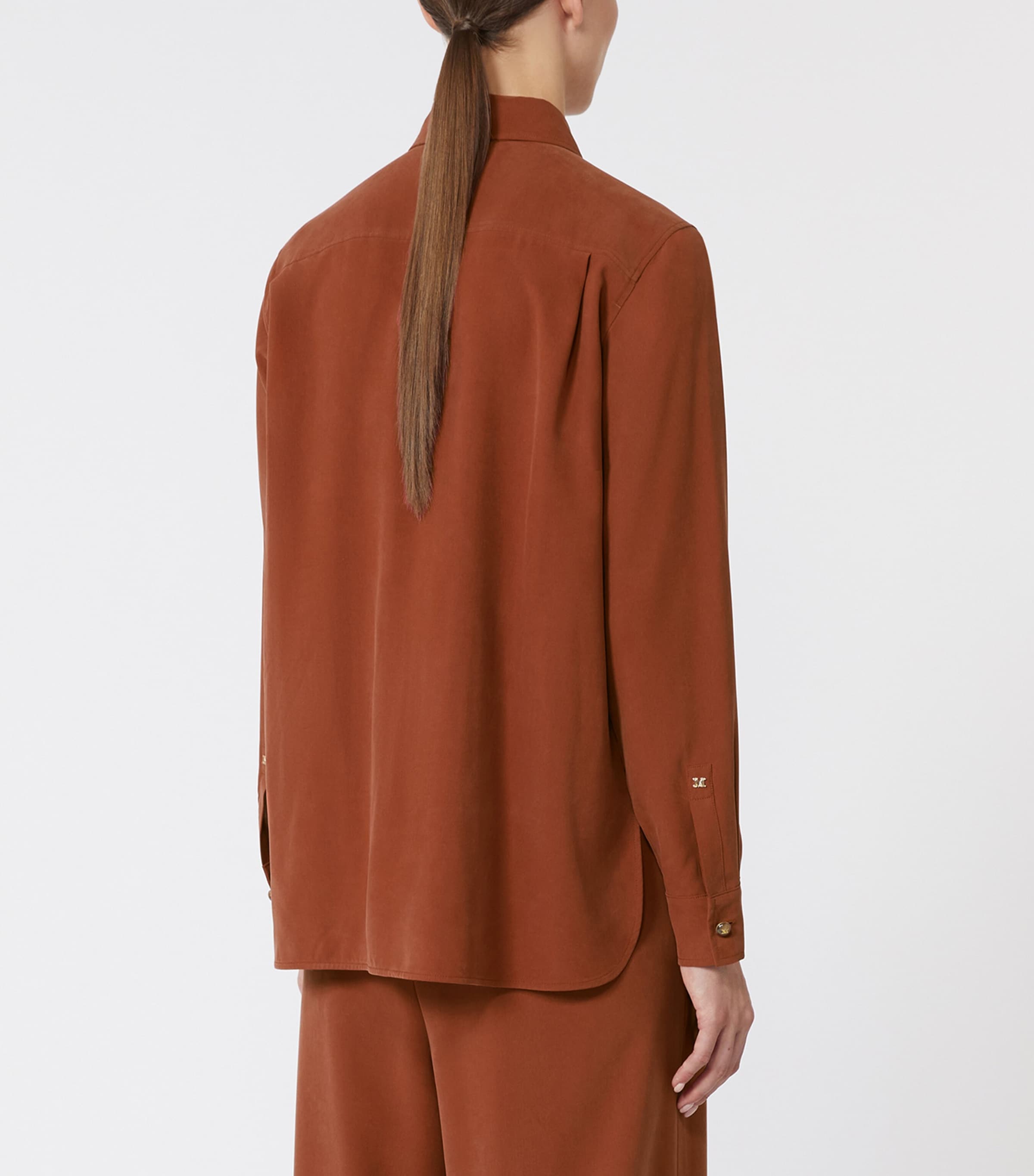 Silk Shirt TERRA COTTA Image 4