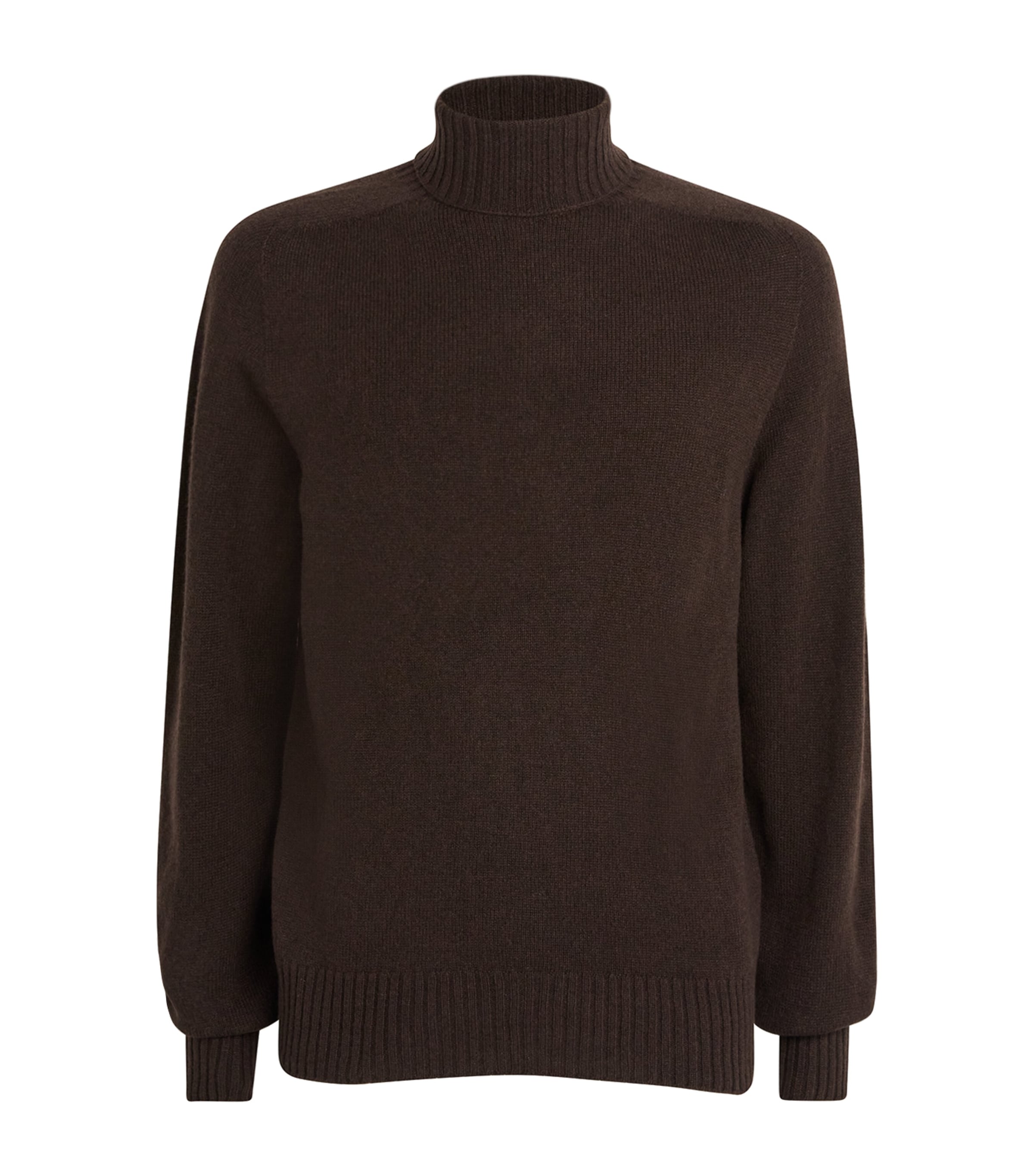 Shop Officine Generale Wool Rollneck Sweater In Brown