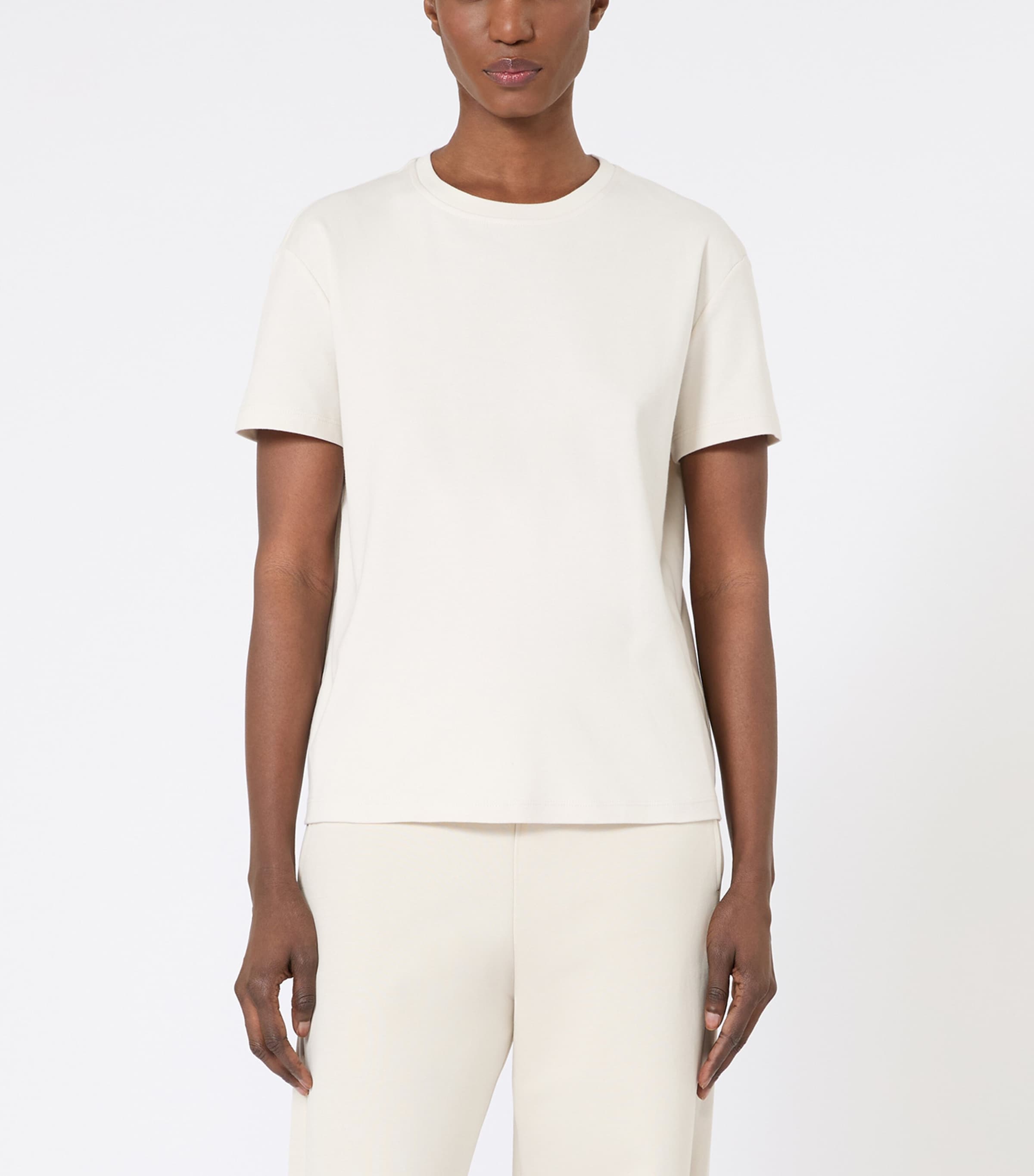 Cotton Embroidered Logo T-Shirt SAND Image 2