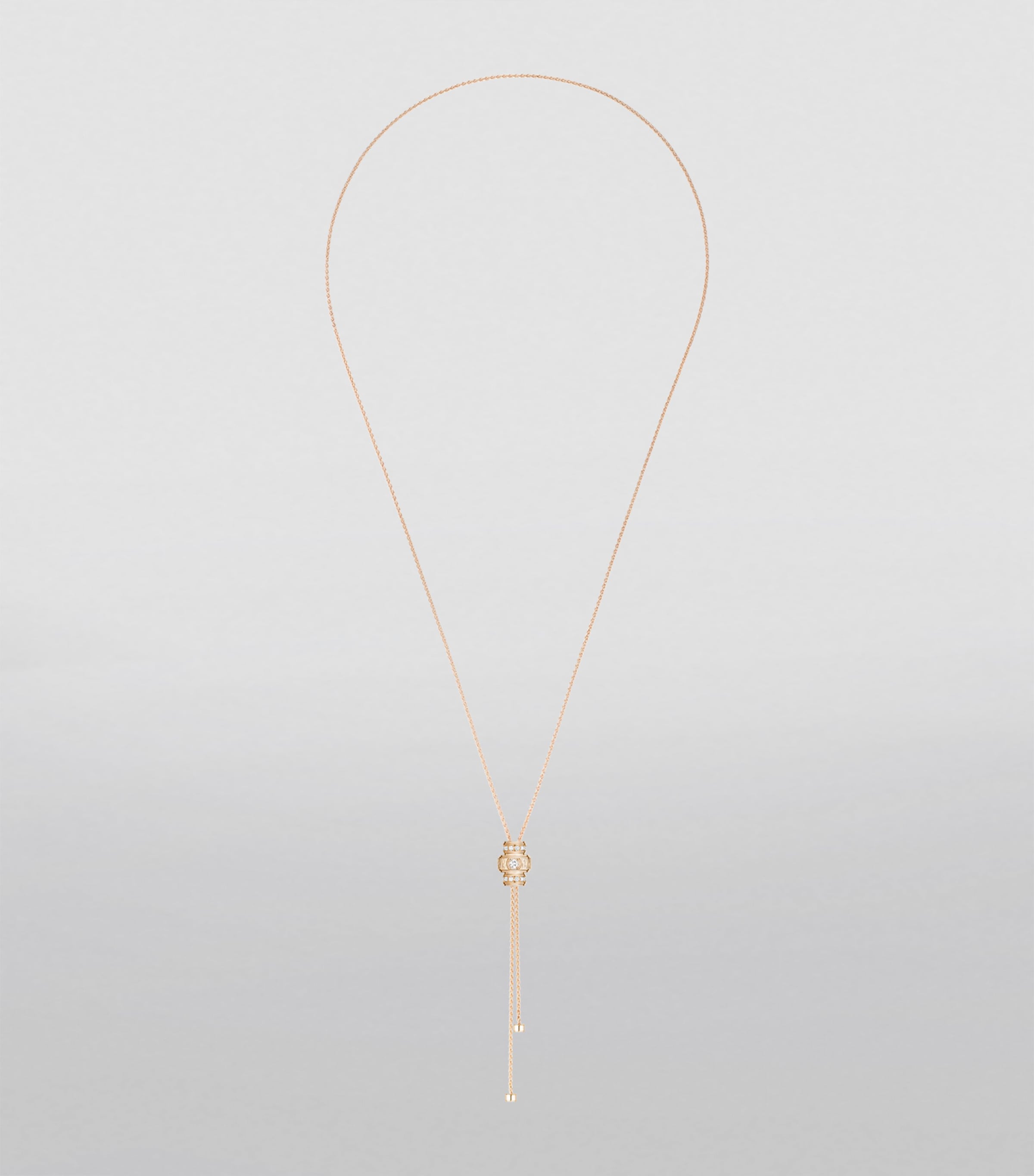 Rose Gold and Diamond Possession Pendant Necklace PINK GOLD Image 3