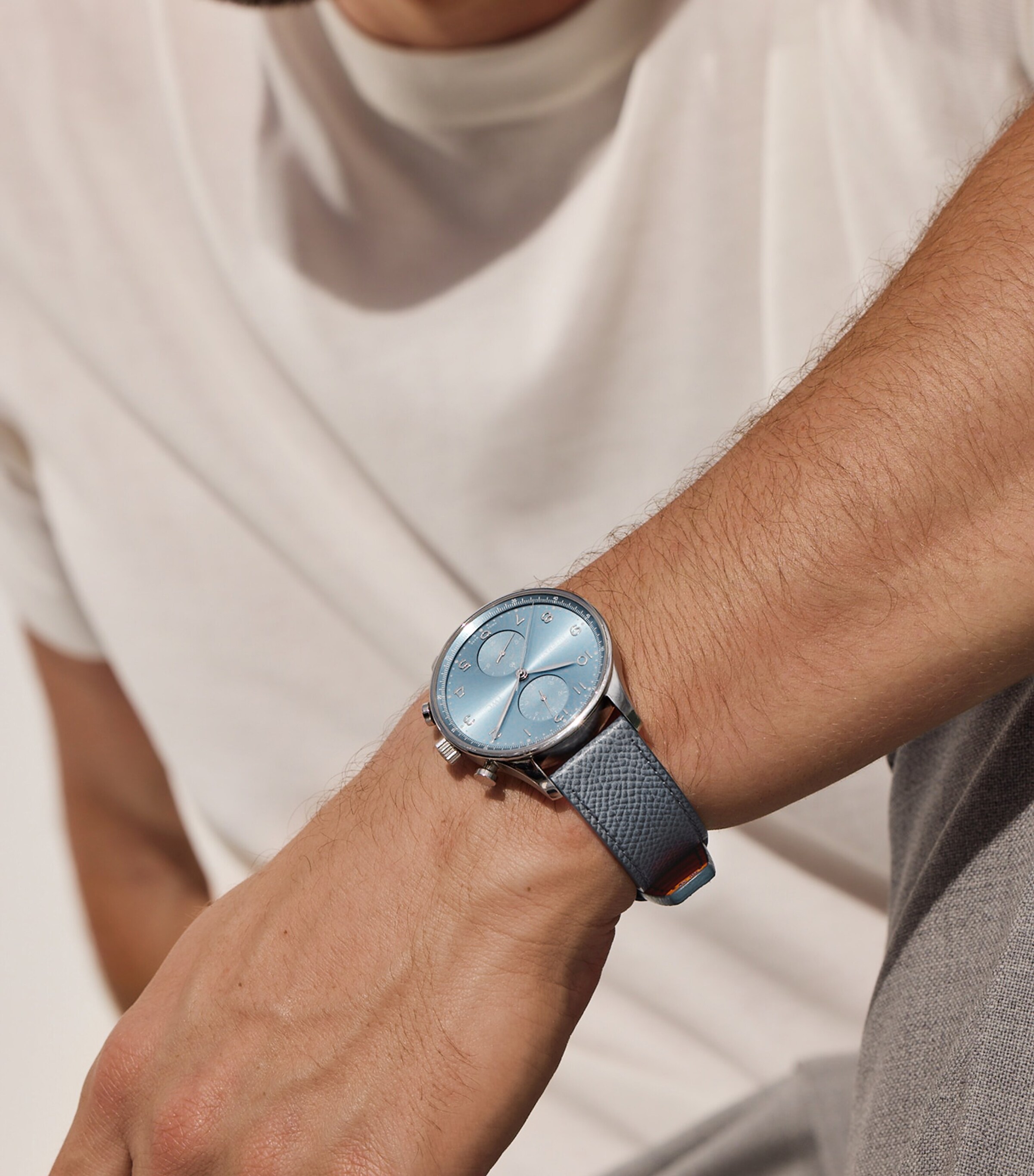 White Gold Portugieser Chronograph Watch 41mm BLUE Image 4