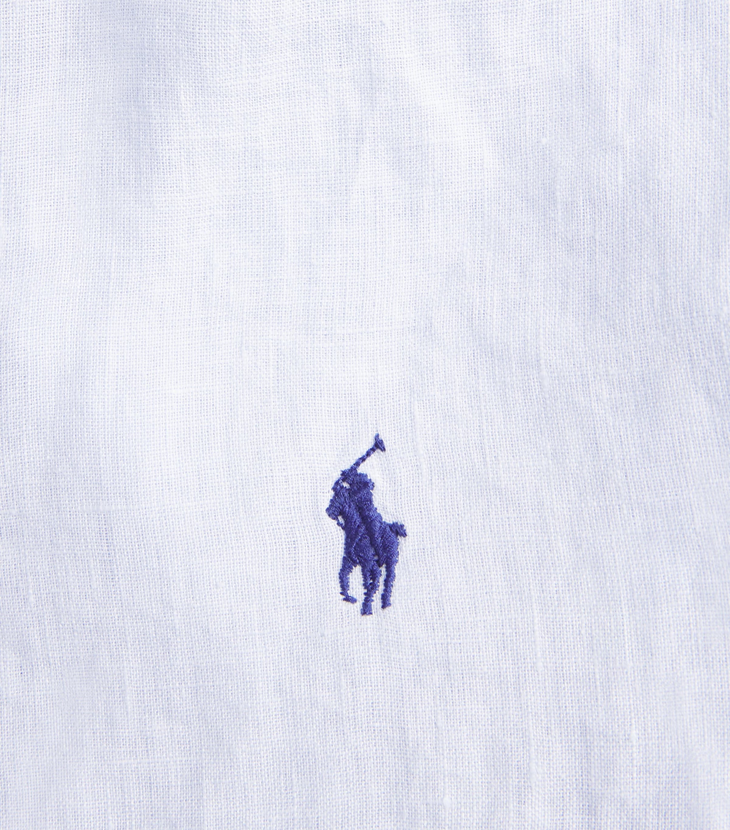 Linen Polo Pony Shirt OXFORD BLUE Image 5