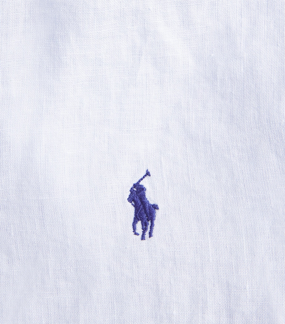 Linen Polo Pony Shirt OXFORD BLUE Image 5