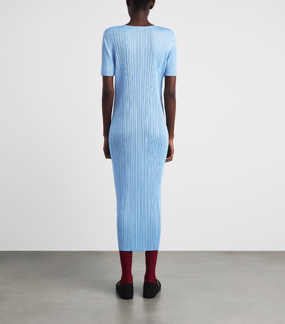 Pleats Please Issey Miyake Womens Monthly Colors August Midi Dress Light Blue Image 5