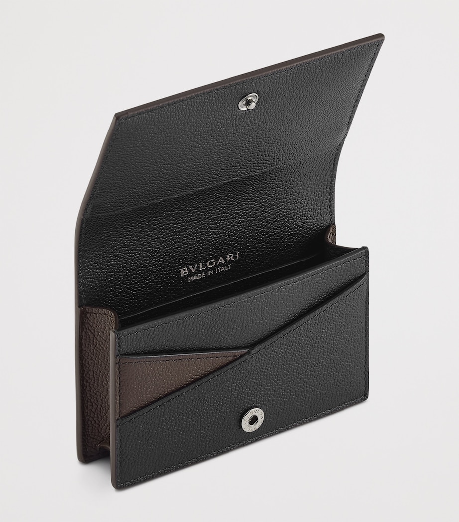 Leather Bvlgari Man Business Card Holder BROWN MEDIUM Image 2