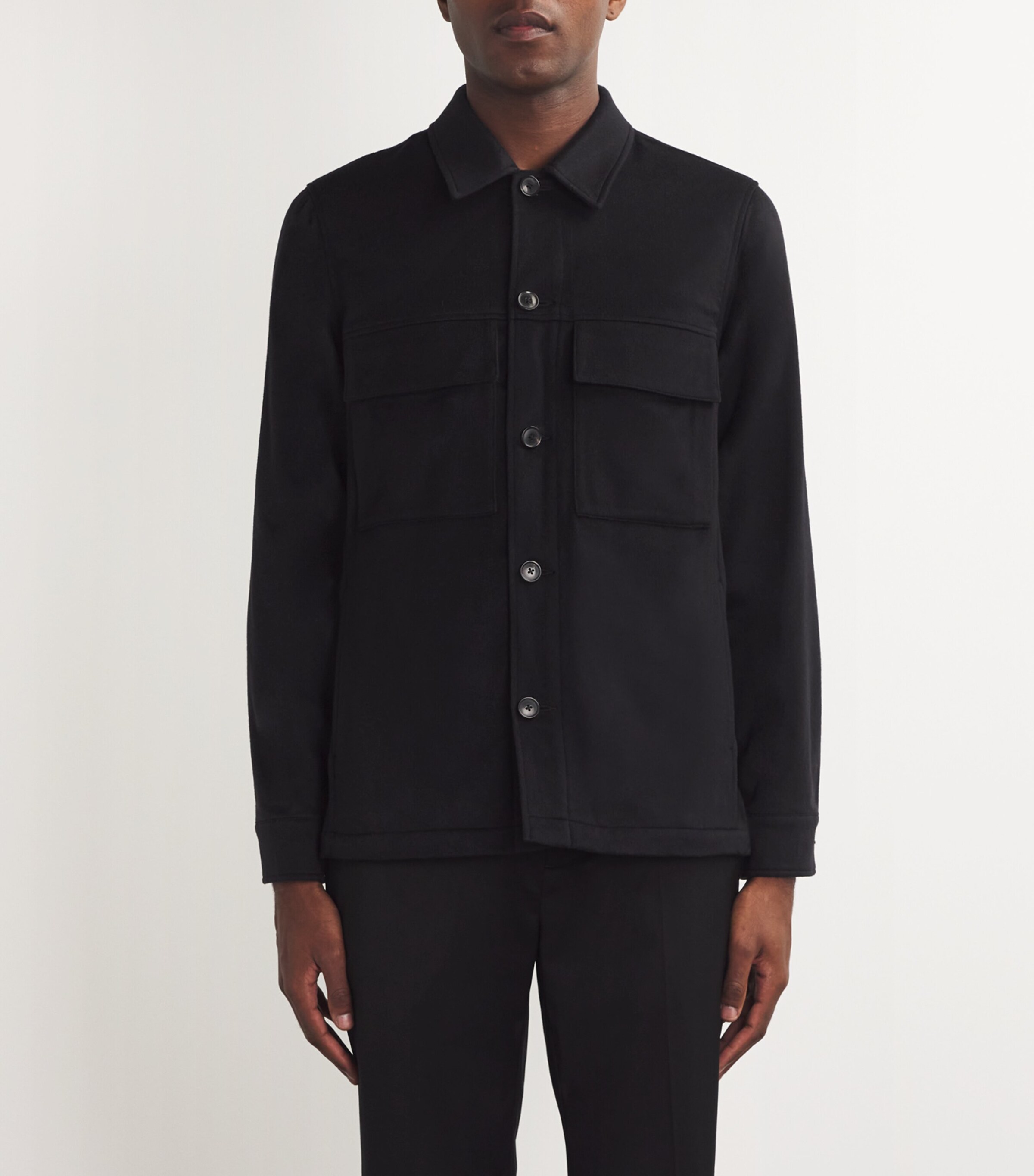 Cashmere Overshirt 49 VERY DARK NAVY Image 3