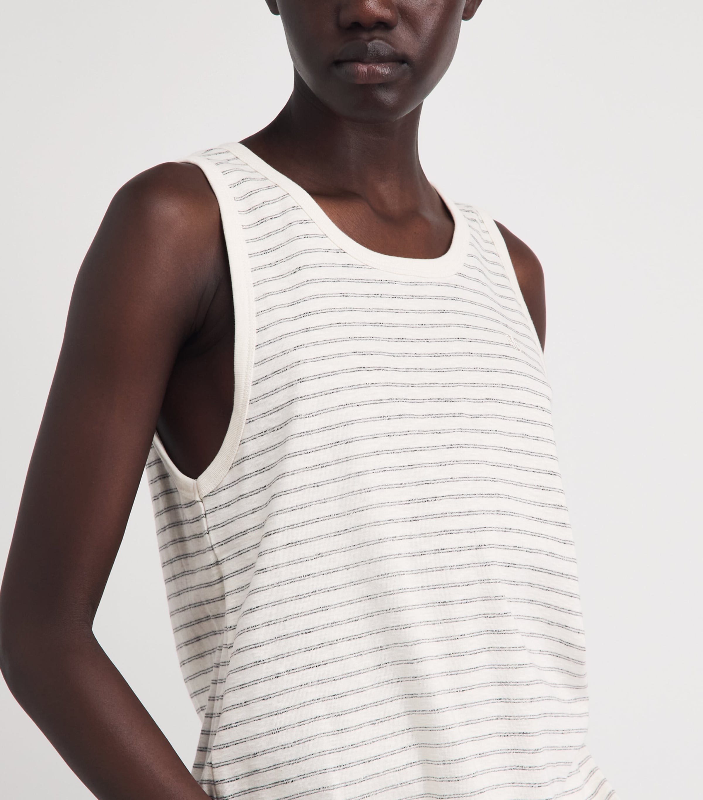 ANINE BING Womens Stripe Juliann Tank Top Image 3