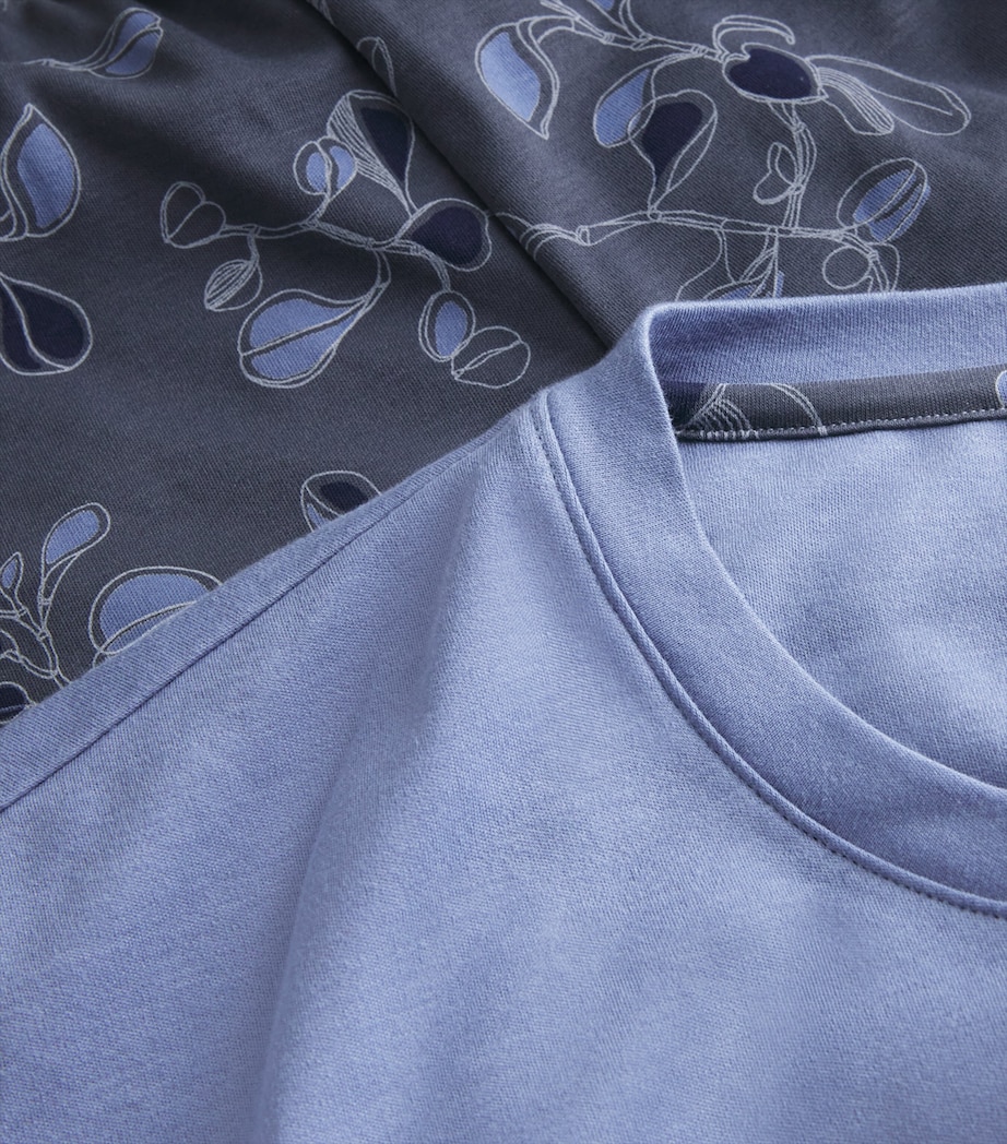 Cotton Night & Day Vine Pyjama Set 3025 AQUA INK LEAVES Image 5