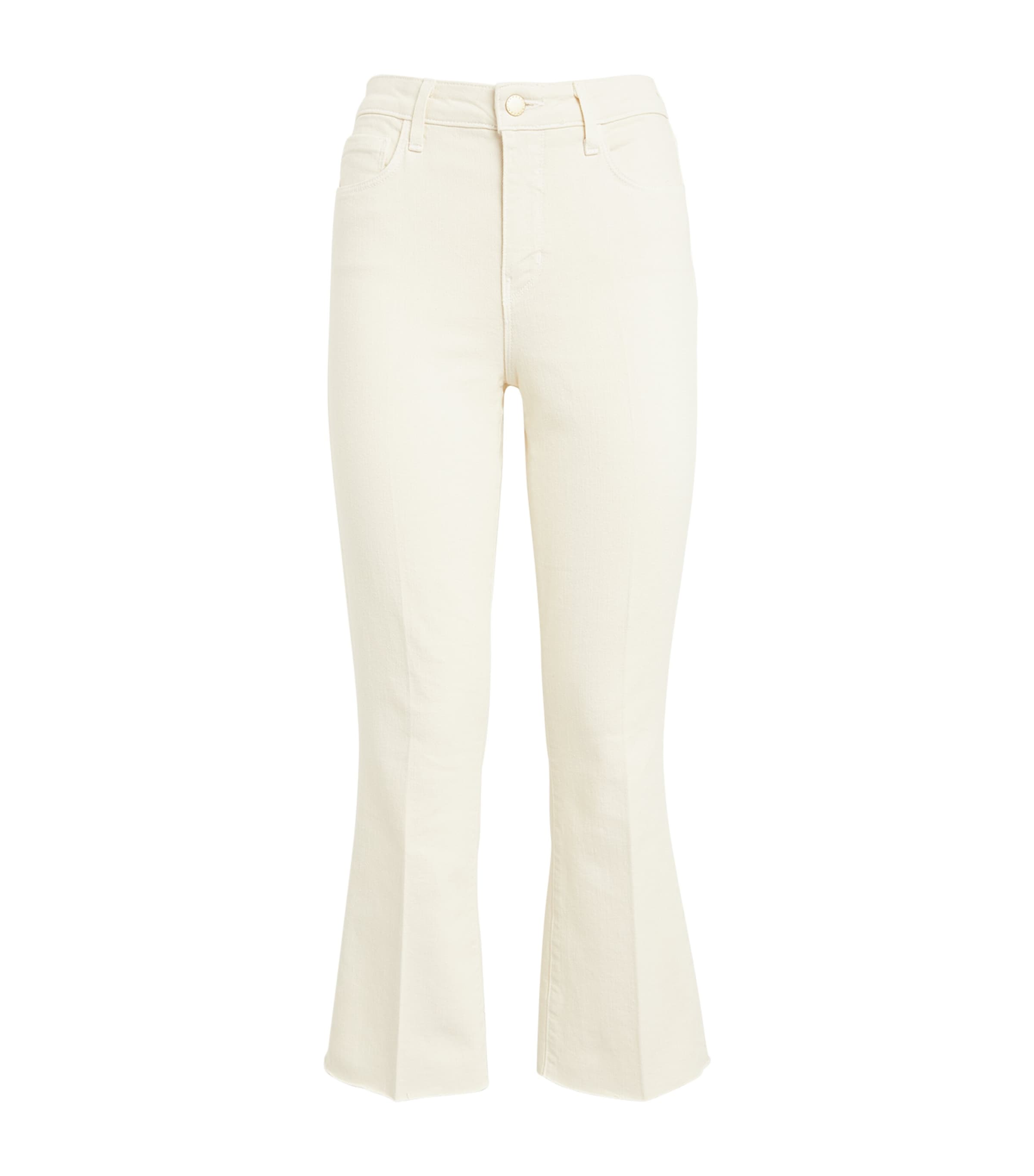 Shop L Agence Kendra Flared Cut Jeans In White