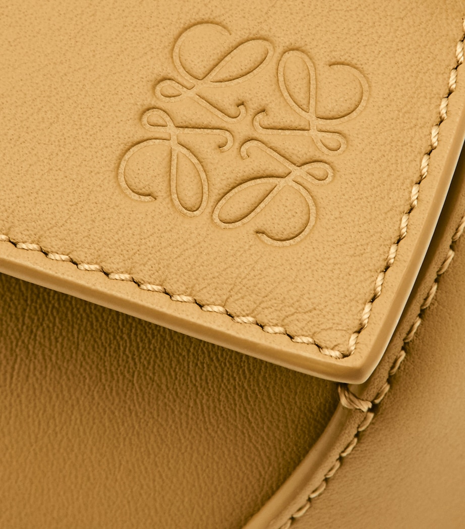 Small Leather Puzzle Edge Top-Handle Bag SAHARA Image 8