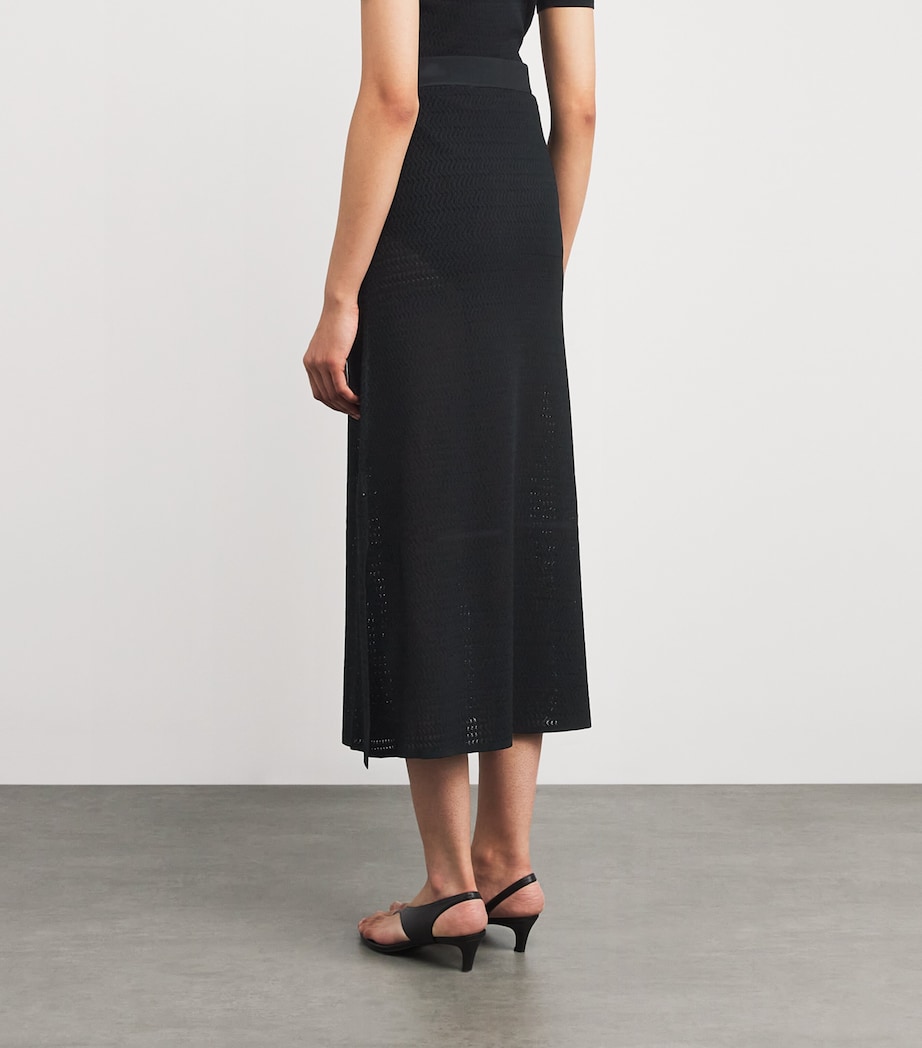 Knitted Midi Skirt 1 BLACK Image 4