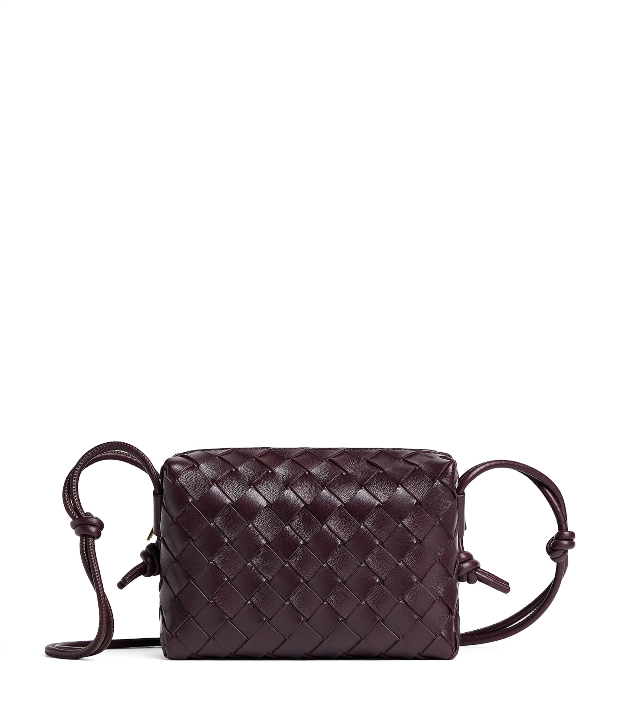 Bottega Veneta Leather Loop Cross-body Bag In Red