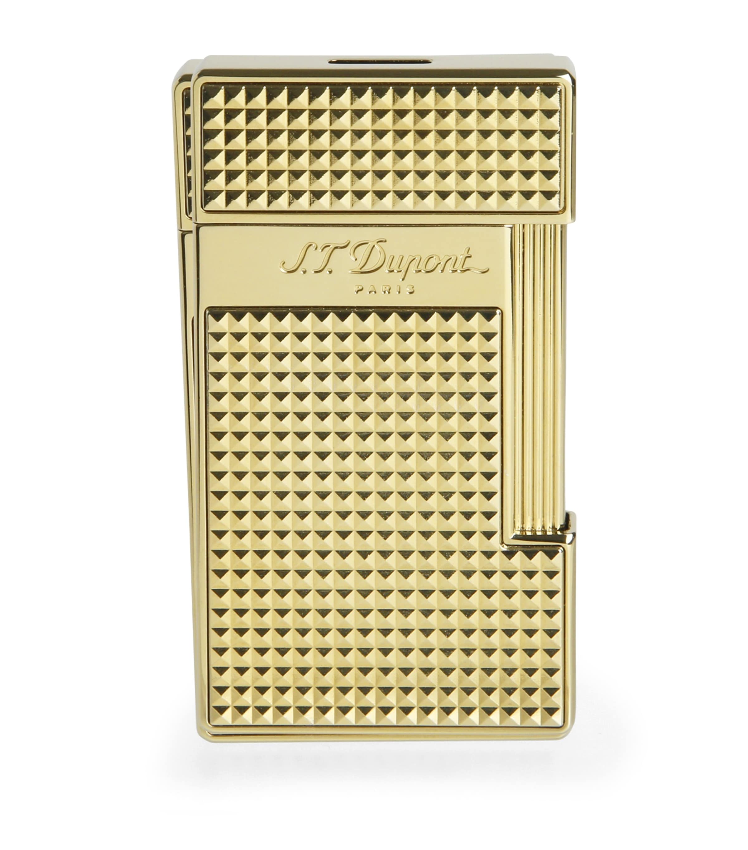 St Dupont S. T. Dupont Diamond-point Slimmy Lighter In Gold