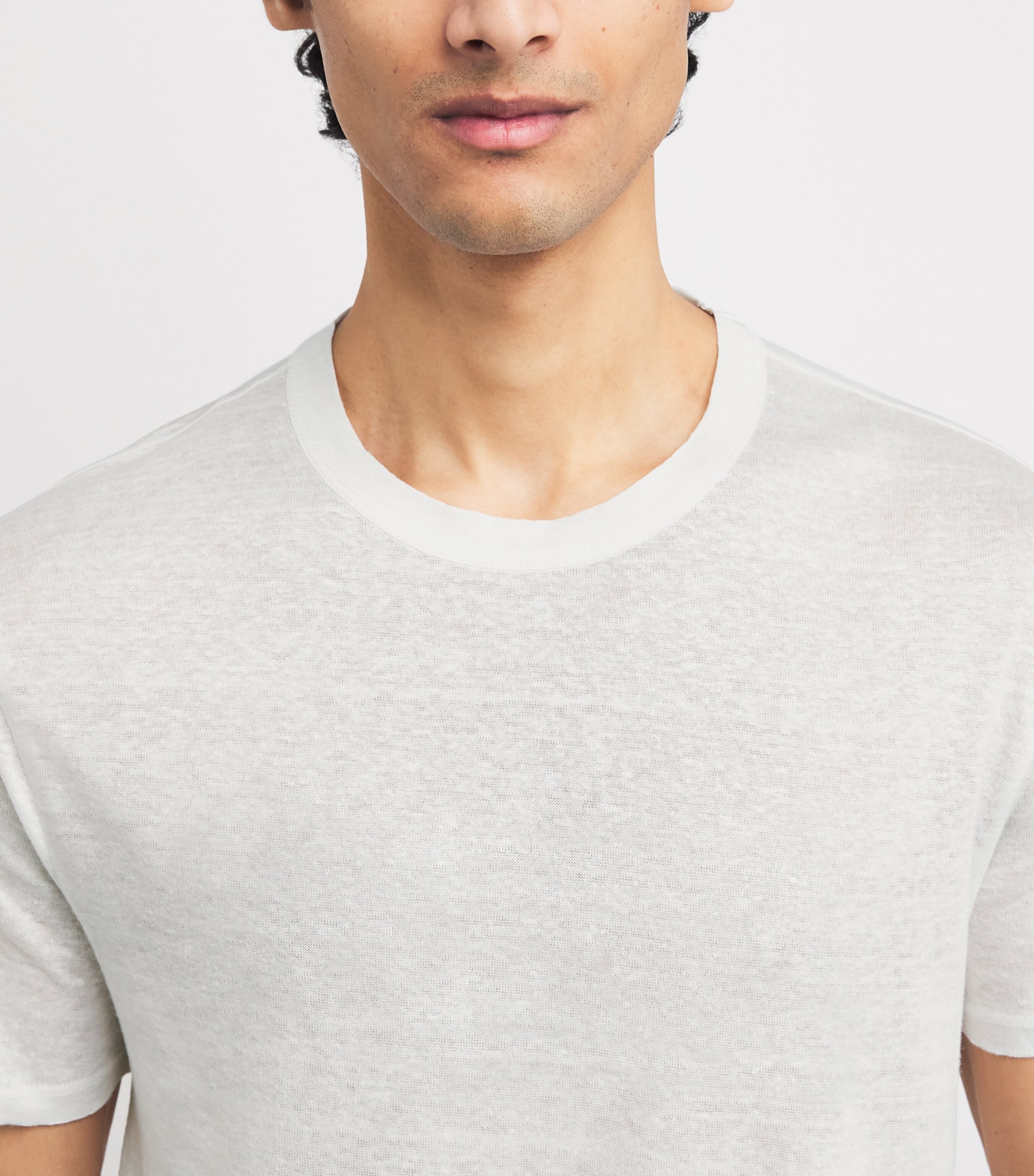 Linen Garment-Dyed T-Shirt WHITE Image 6