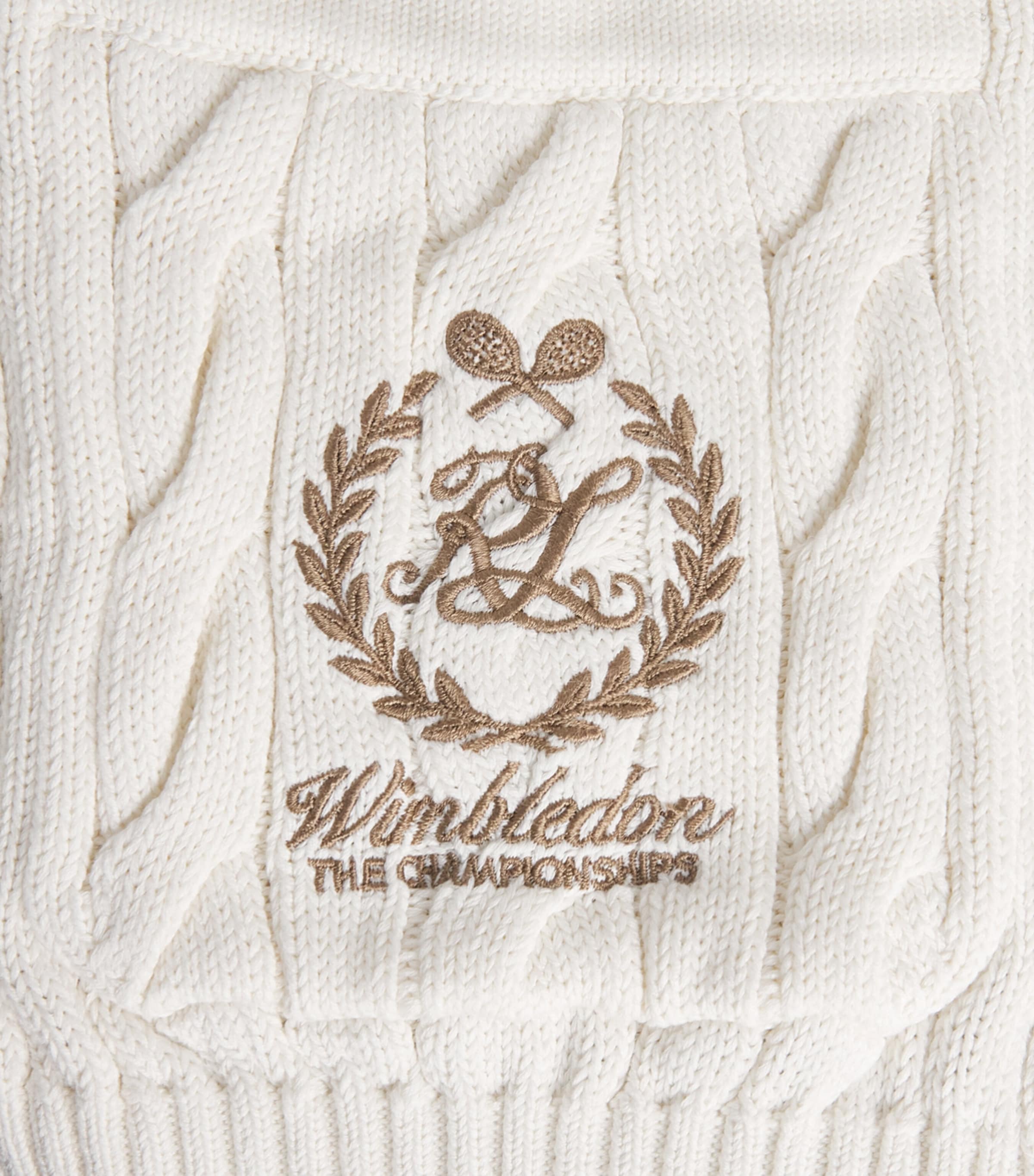 Ralph Lauren Purple Label Ivory x Wimbledon Cotton-Blend Cable