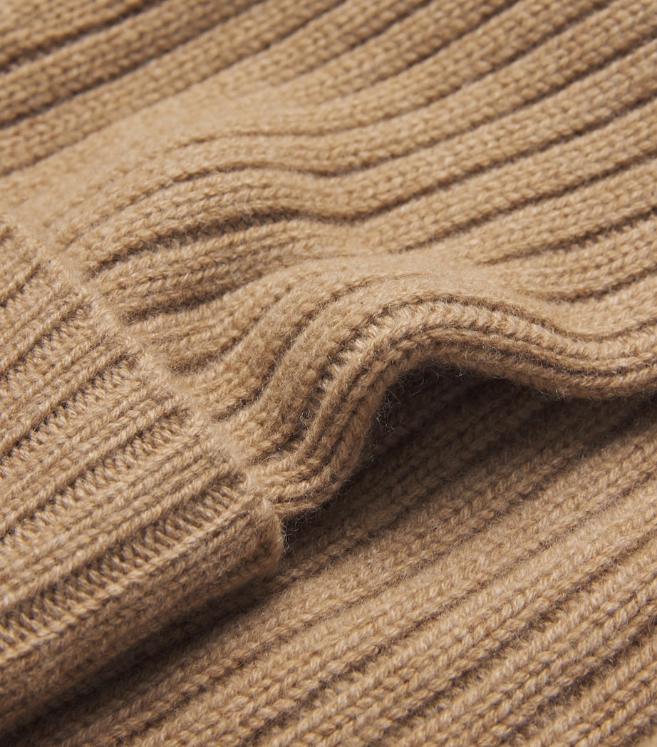 Le Kasha Womens Organic Cashmere Galway Sweater Camel Image 5