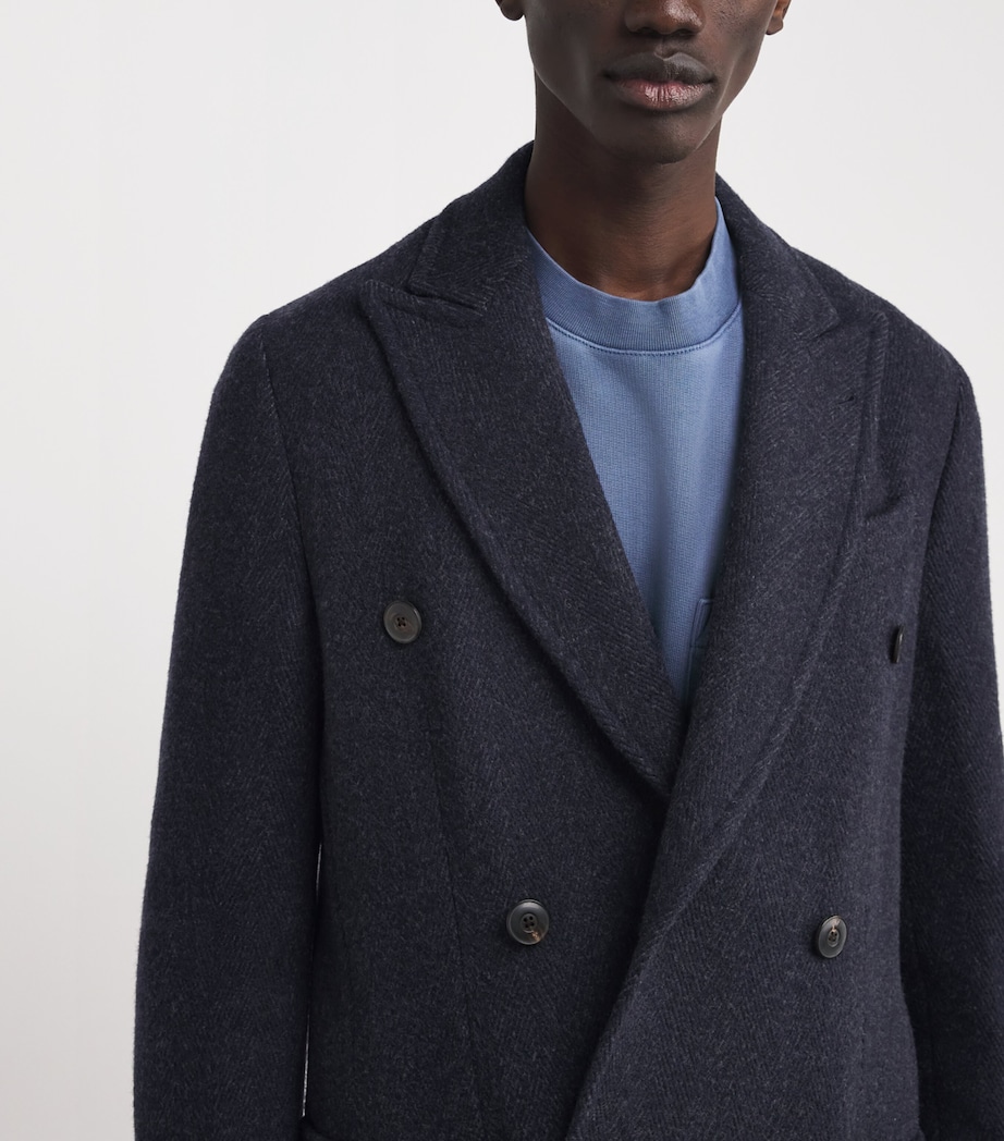 Wool-Blend Double-Breasted Coat FB015 Image 6