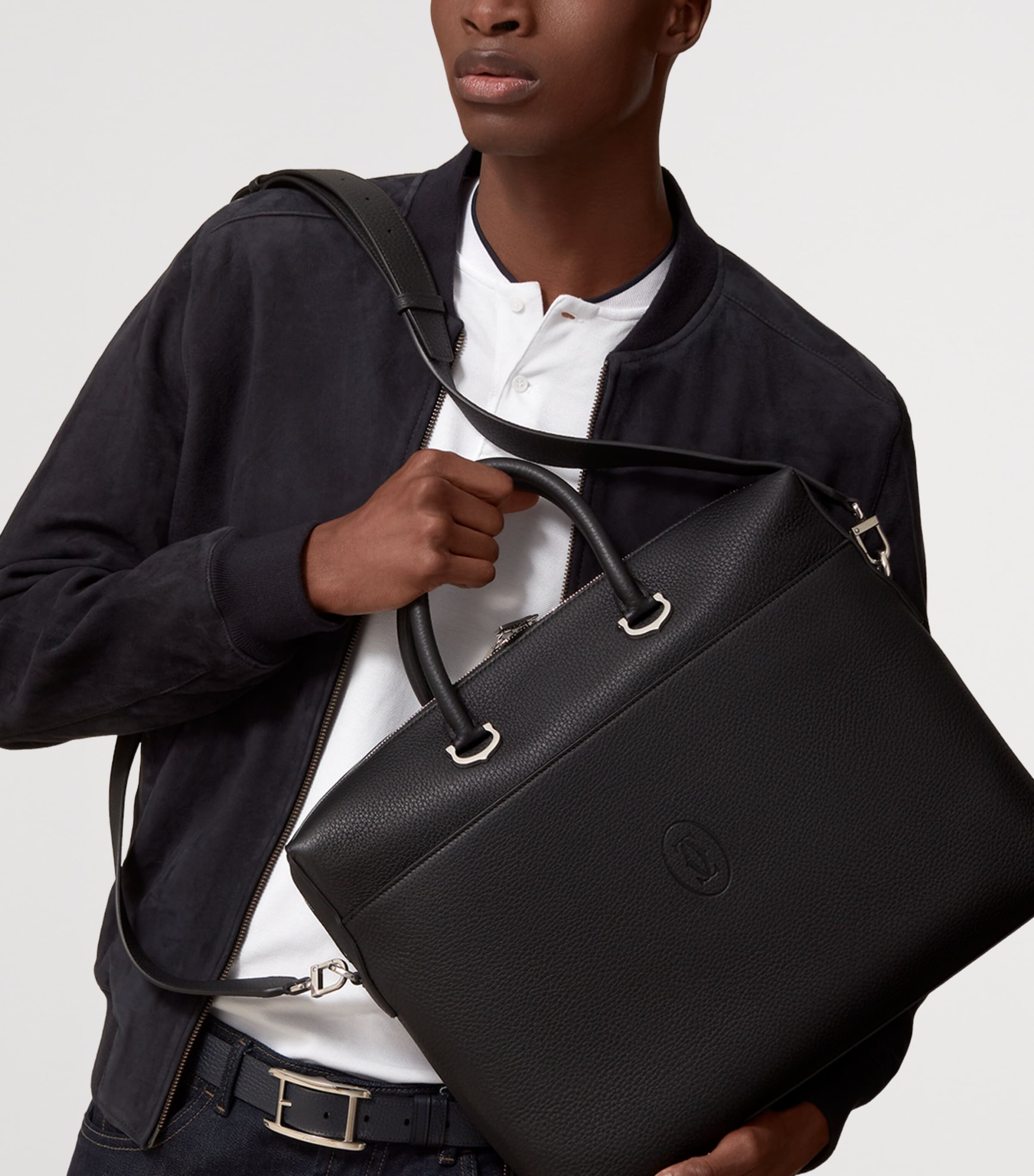 Cartier Calfskin Must de Cartier Briefcase Black Image 3