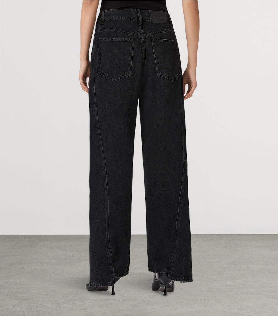 Organic Cotton Frankie Wide-Leg jeans WASHED BLACK Image 6