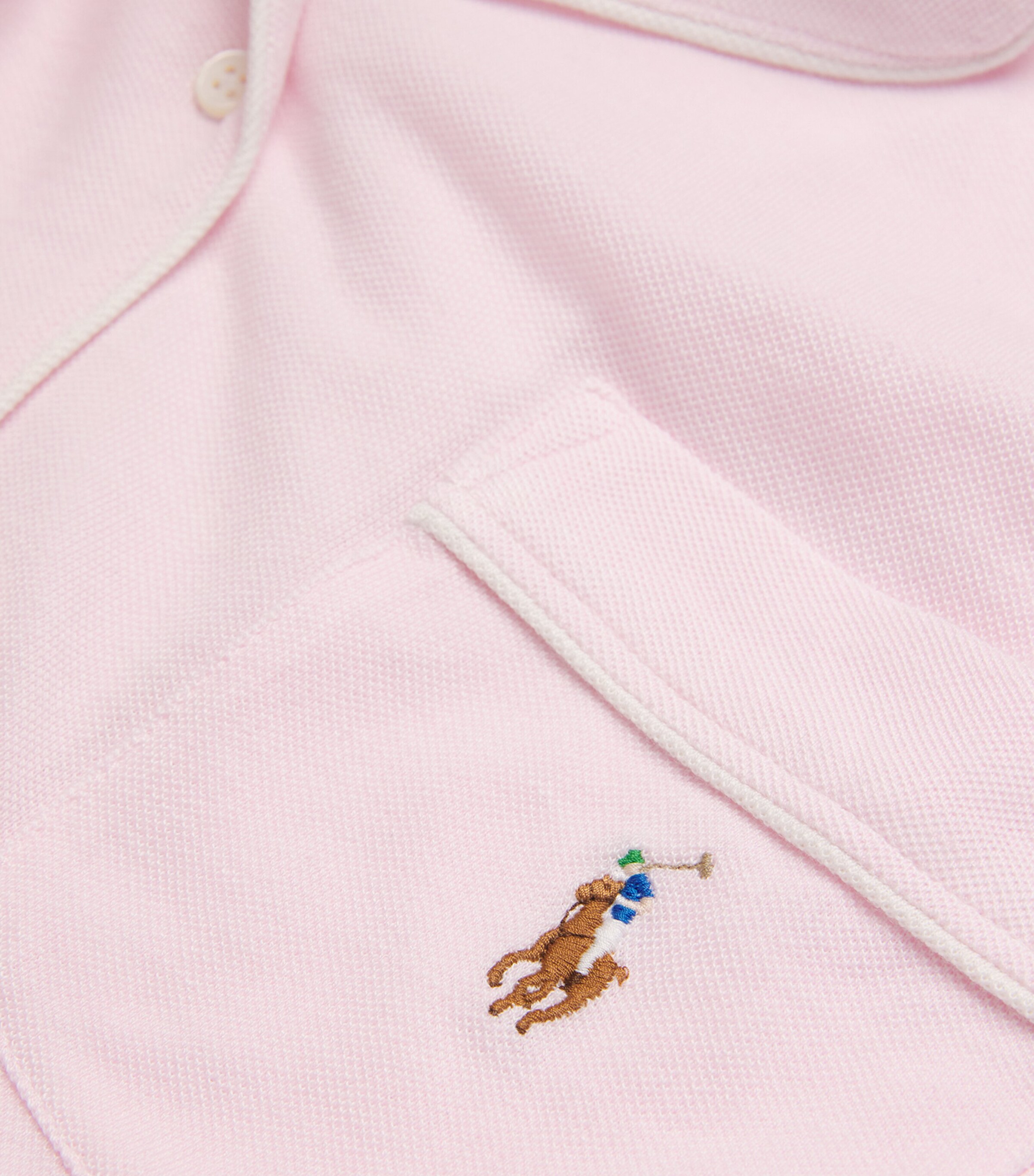 Polo Ralph Lauren Womens Cotton-Blend Polo Pony Pyjama Set Pink Lady Image 5