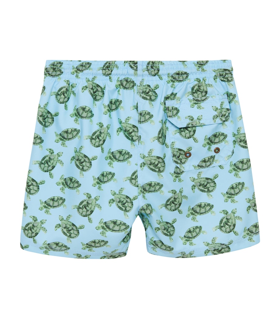 Trotters Daddy & Me Turtle Swim Shorts (2-5 Years) Blue/turtle Image 2