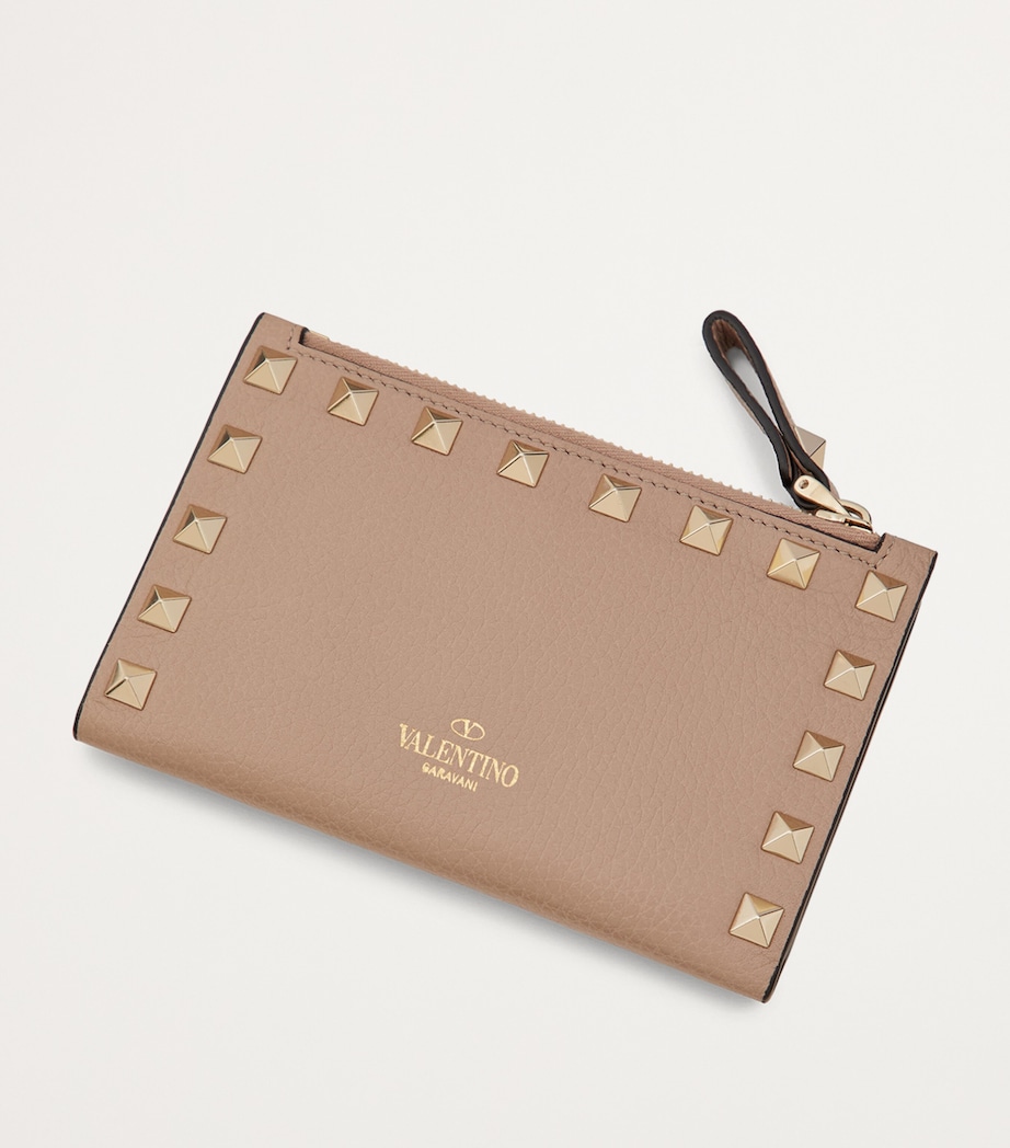Valentino Garavani Leather Rockstud Coin and Card Holder Image 2