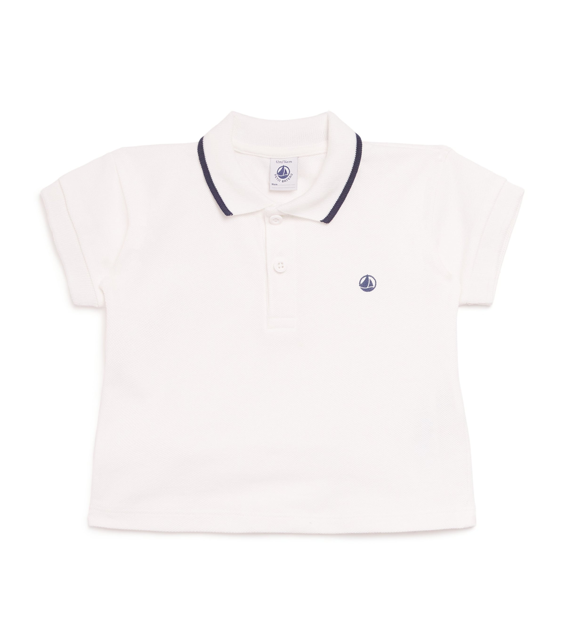 Cotton Logo Polo Shirt (6-24 Months) MARSHMALLOW Image 1