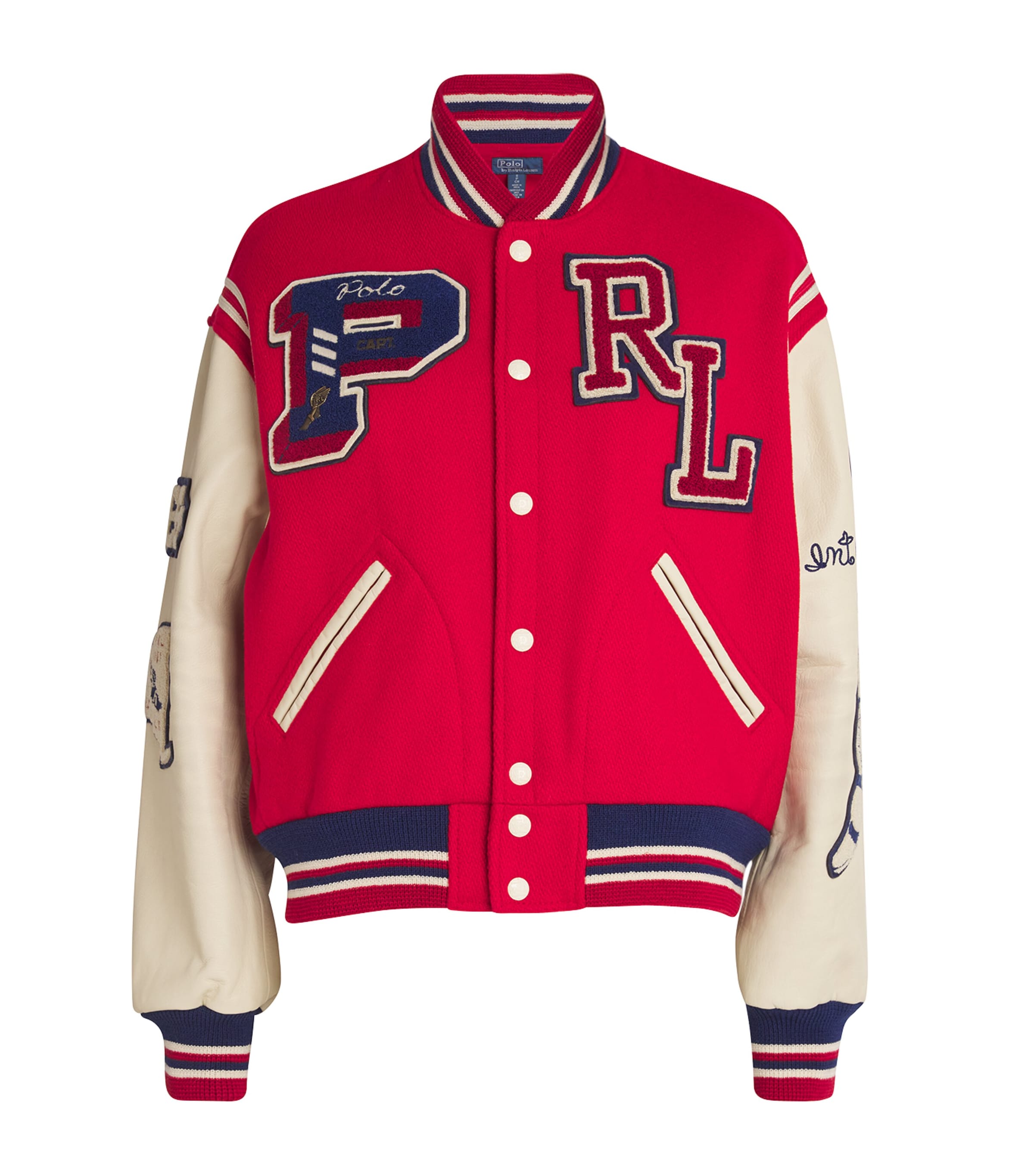 Polo Ralph Lauren Patch-detail Embroidery Jacket In Red