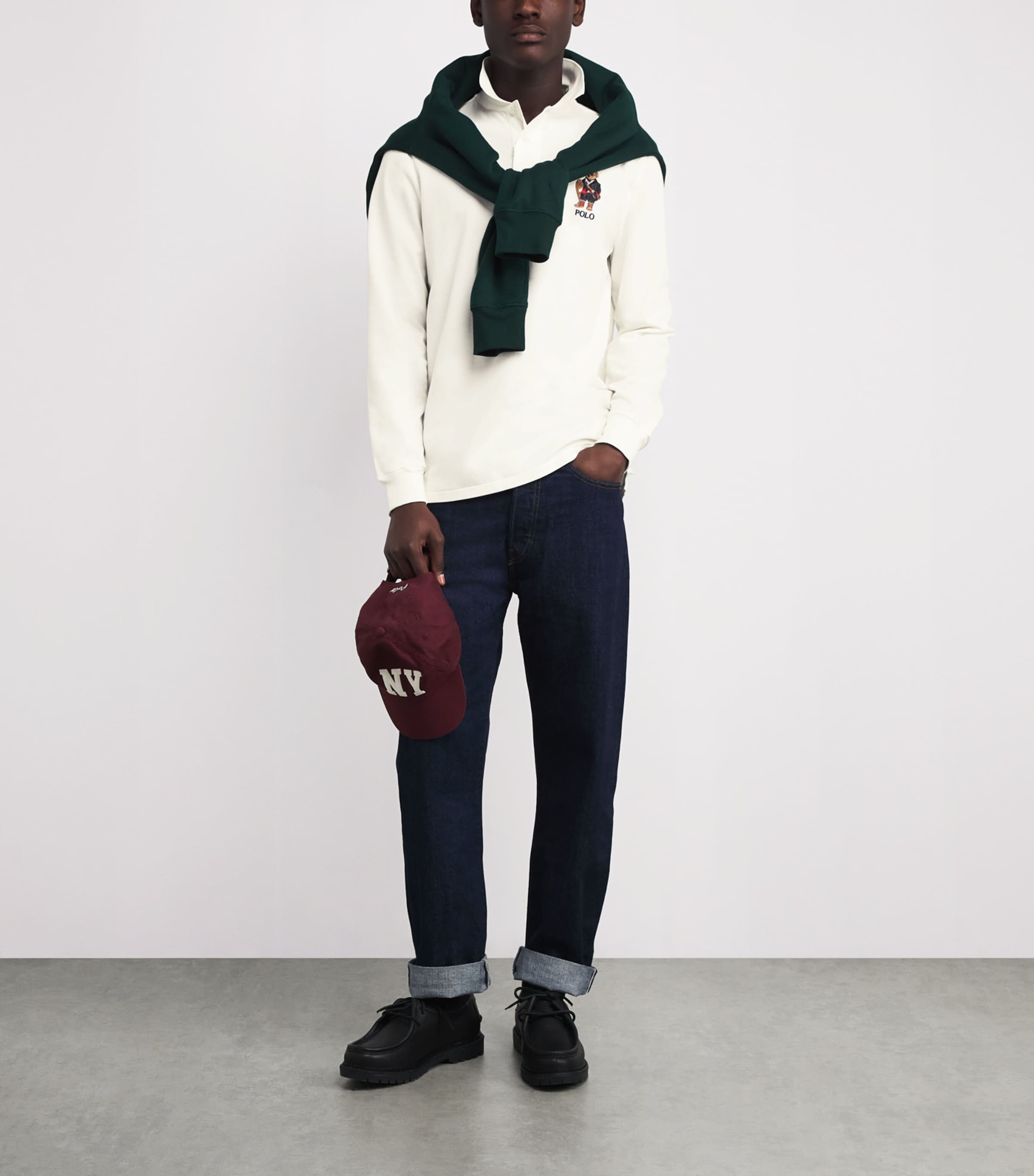 Cotton Polo Bear Polo Shirt NATURAL Image 2