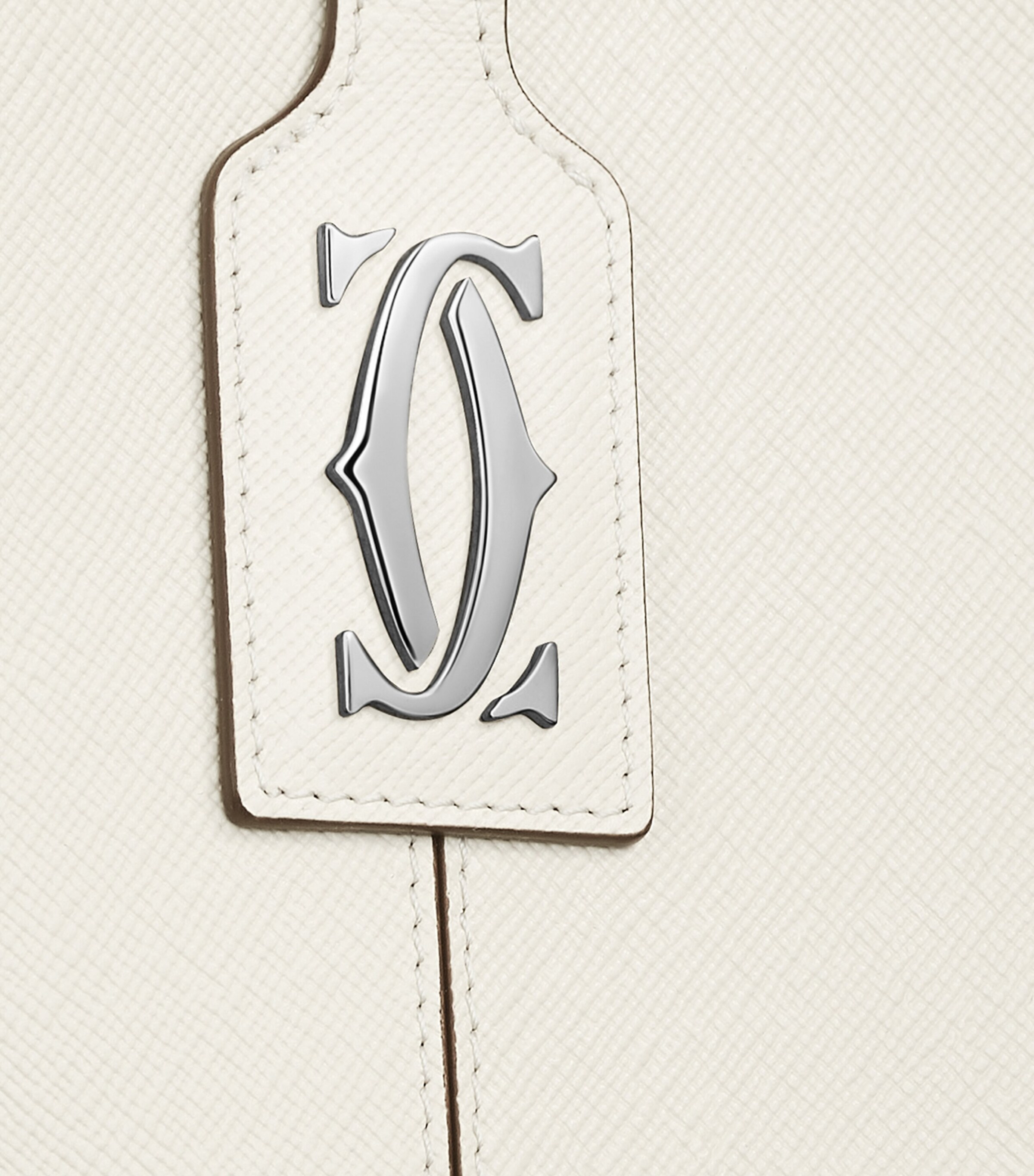 Mini Leather C de Cartier Tote Bag SALT WHITE Image 2