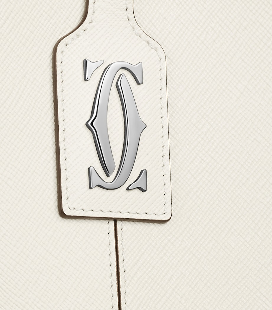 Mini Leather C de Cartier Tote Bag SALT WHITE Image 2