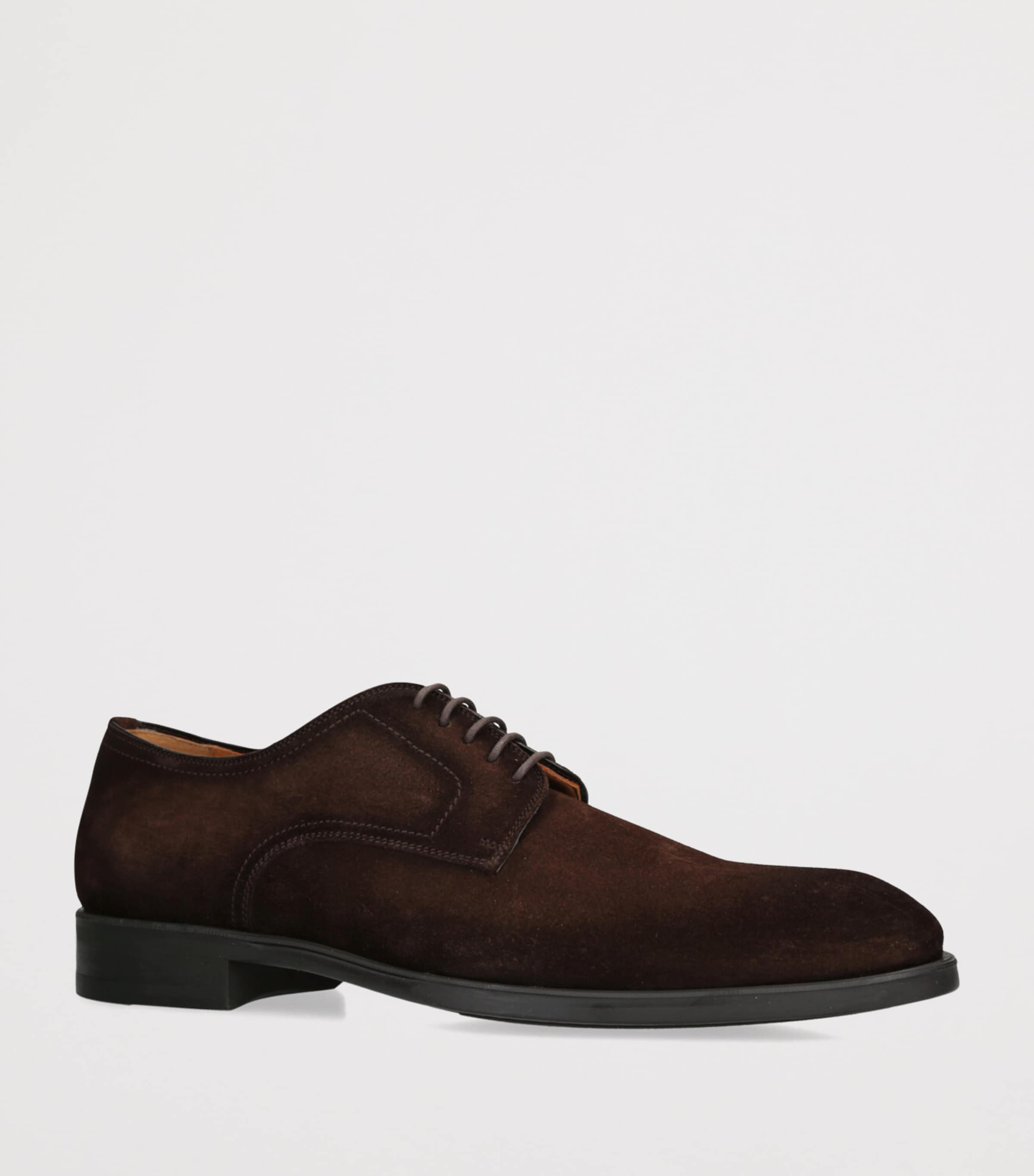Suede Madis Derby Shoes BROWN Image 3