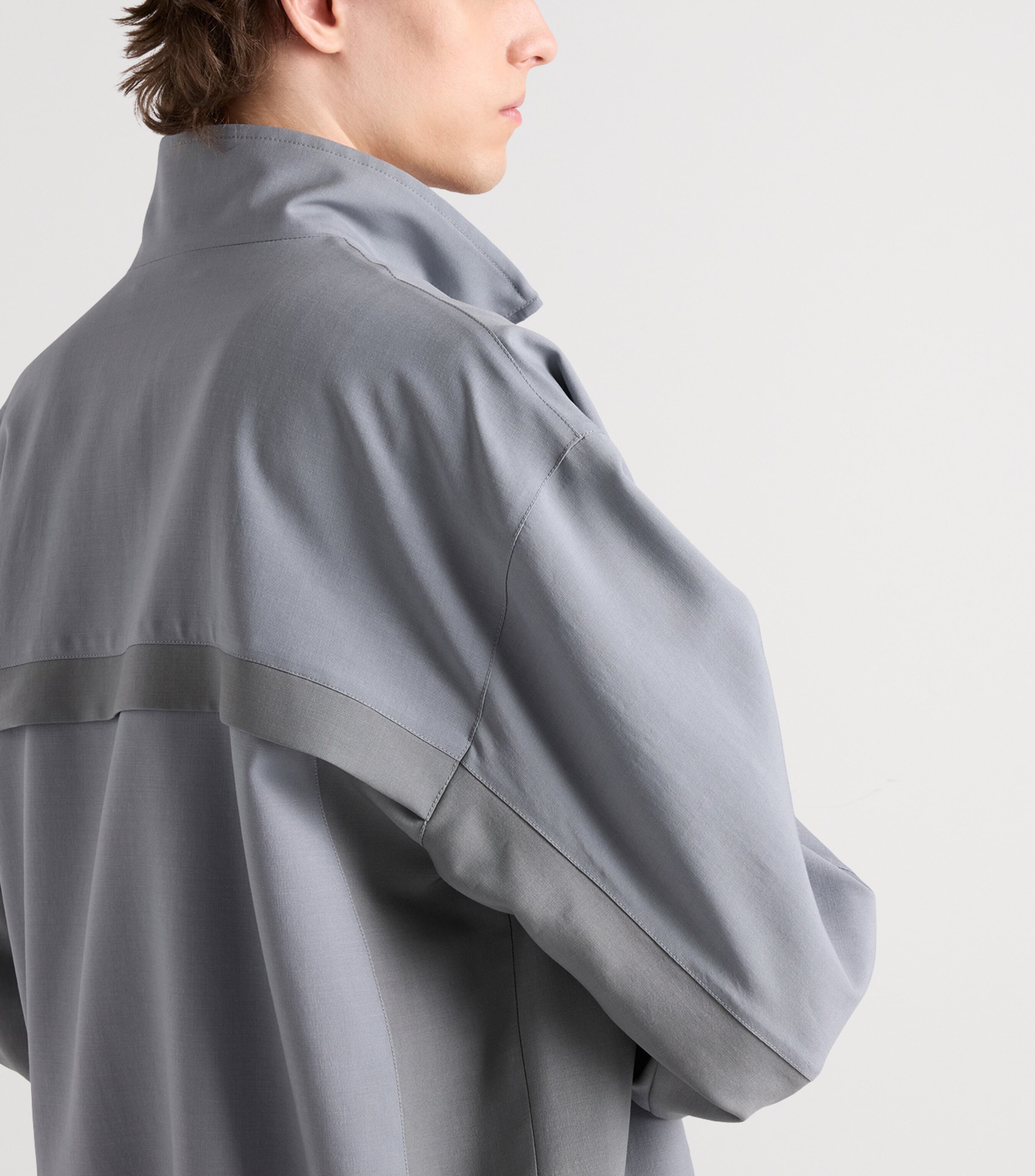 Prada Mens Virgin Wool-Mohair Jacket Grey Image 6