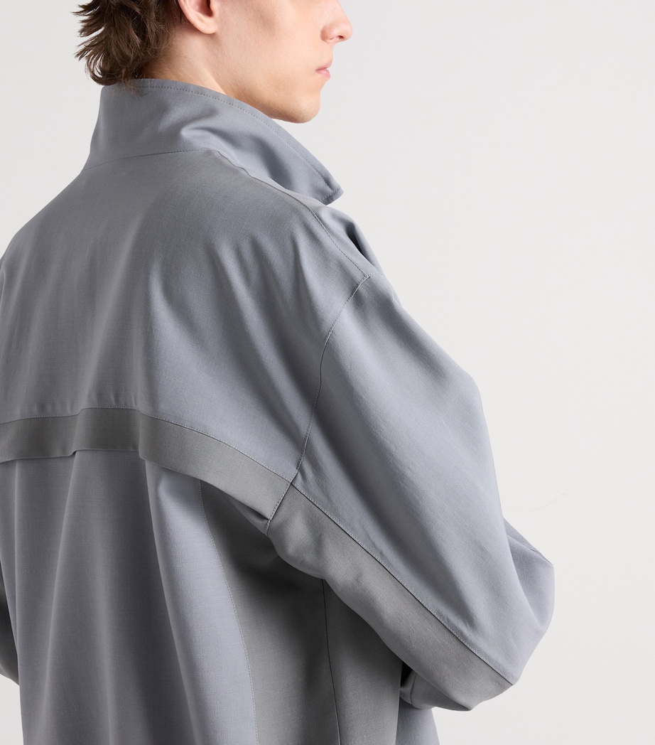 Prada Mens Virgin Wool-Mohair Jacket Grey Image 6