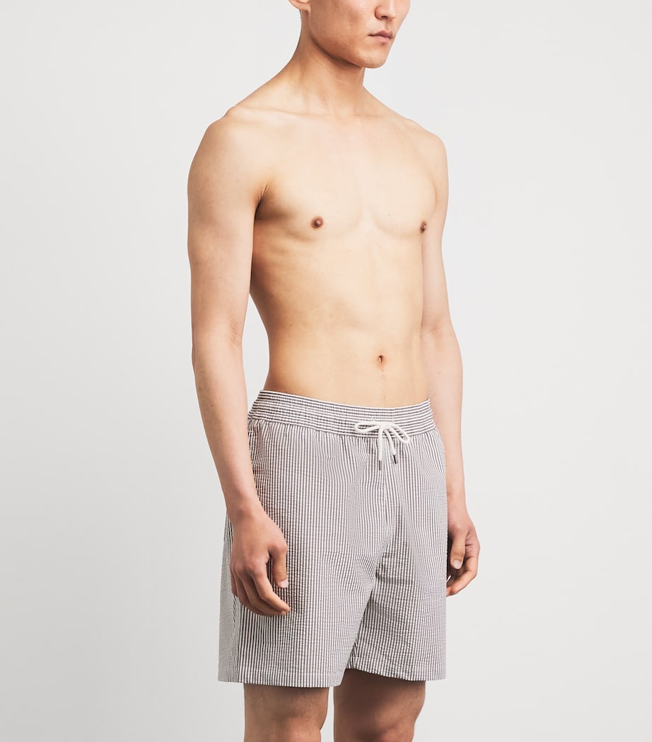 Polo Ralph Lauren Mens Seersucker Traveller Swim Shorts Nutmeg Brn Seerscker Image 3