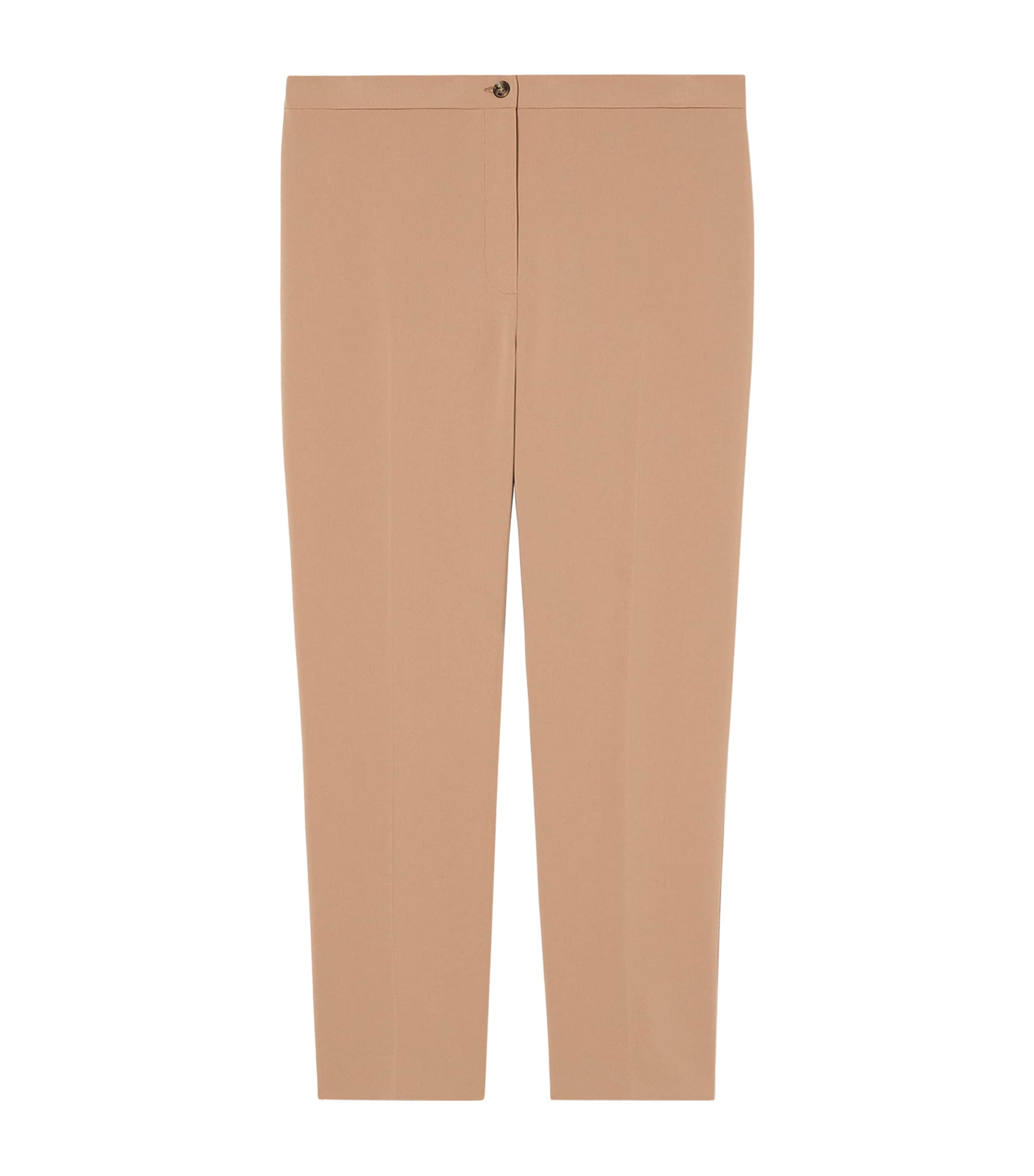 Marina Rinaldi Tapered Slim Tailored Trousers In Brown
