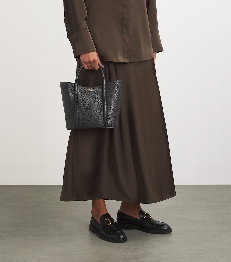 Grab Leather Rope Tote Bag BLACK Image 5