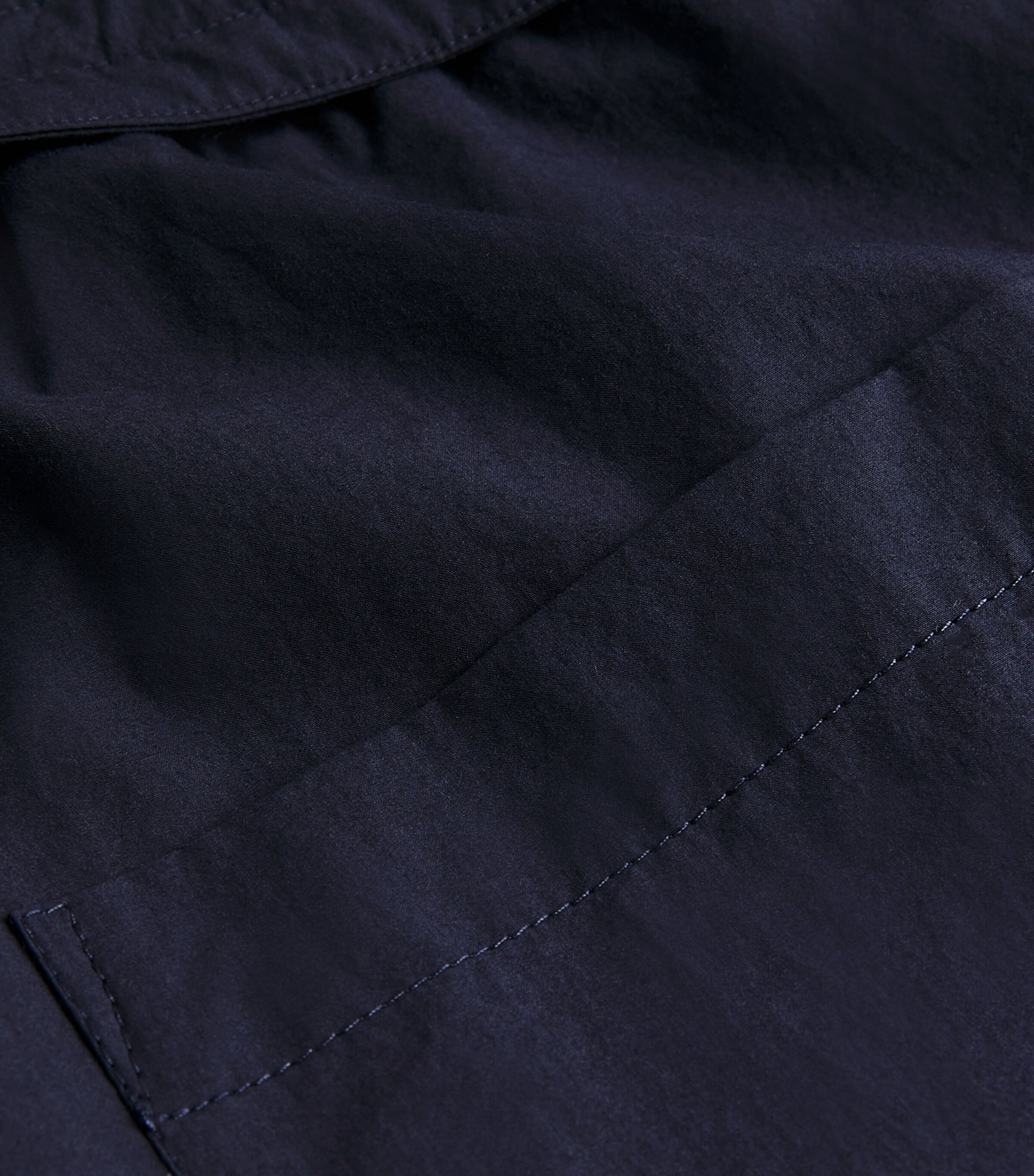 Cotton Drawstring Straight Trousers NAVY Image 5