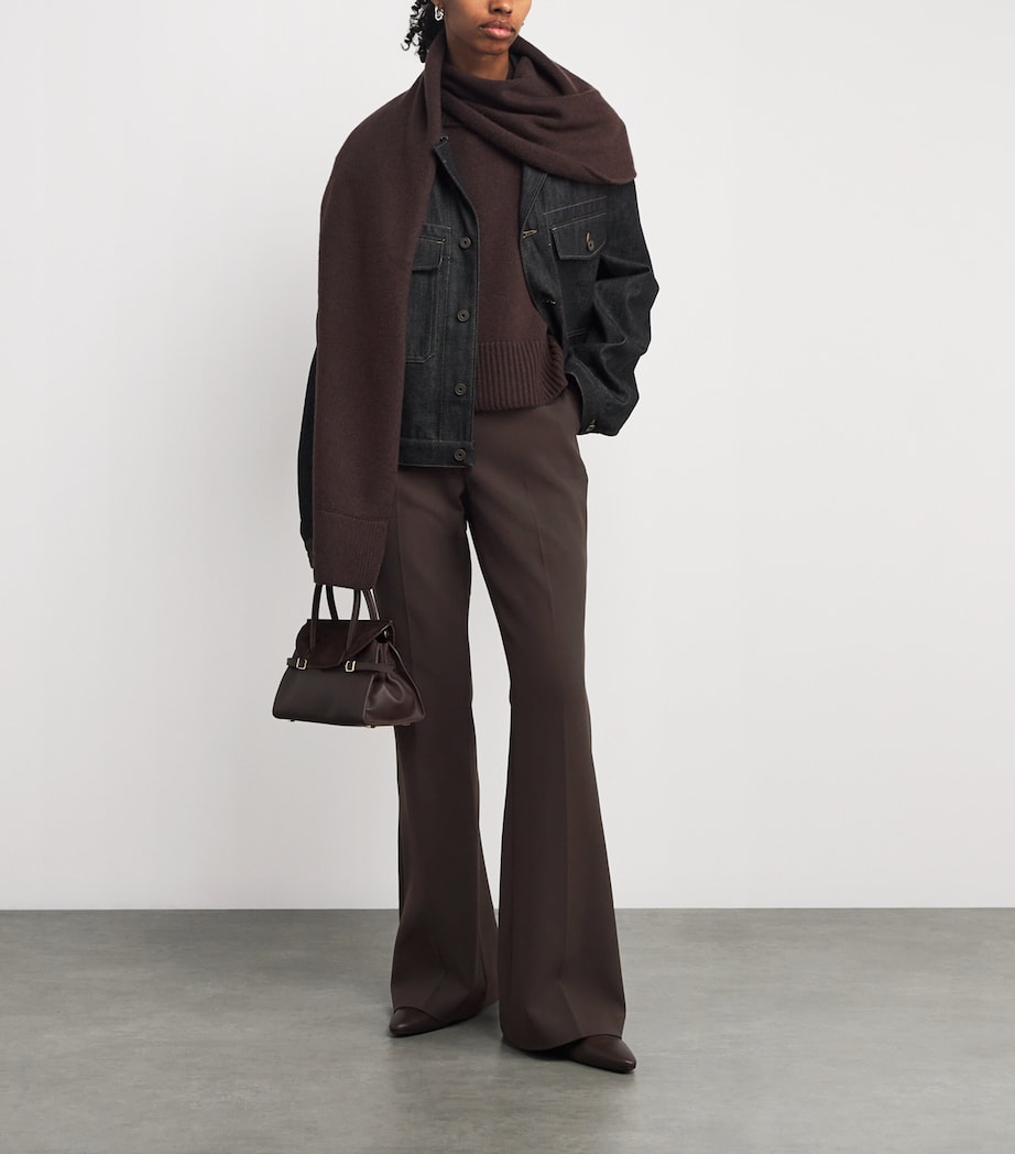 Kenna High-Rise Flared Trousers CHOCOLATE Image 2